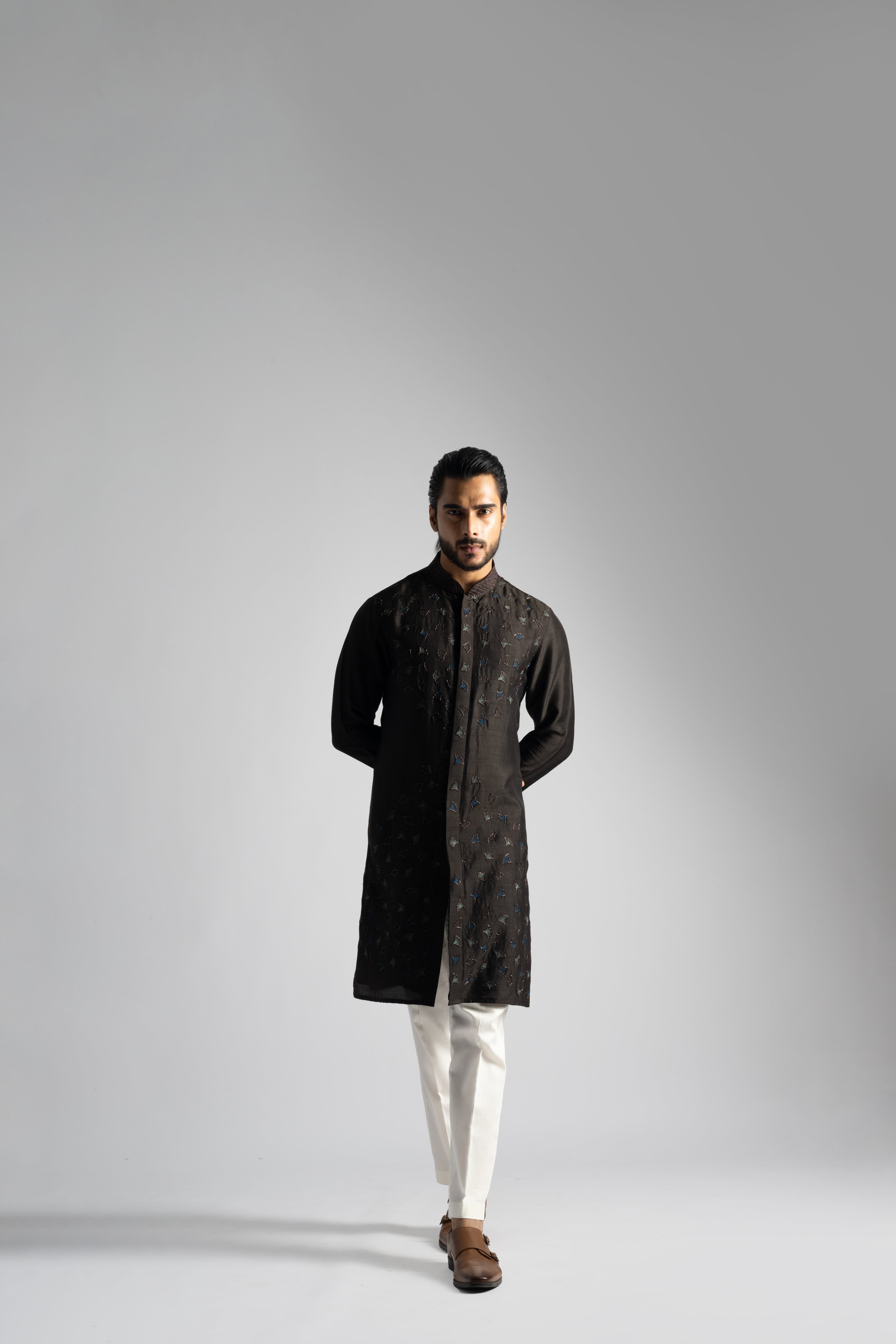 DEEP BROWN KURTA SET