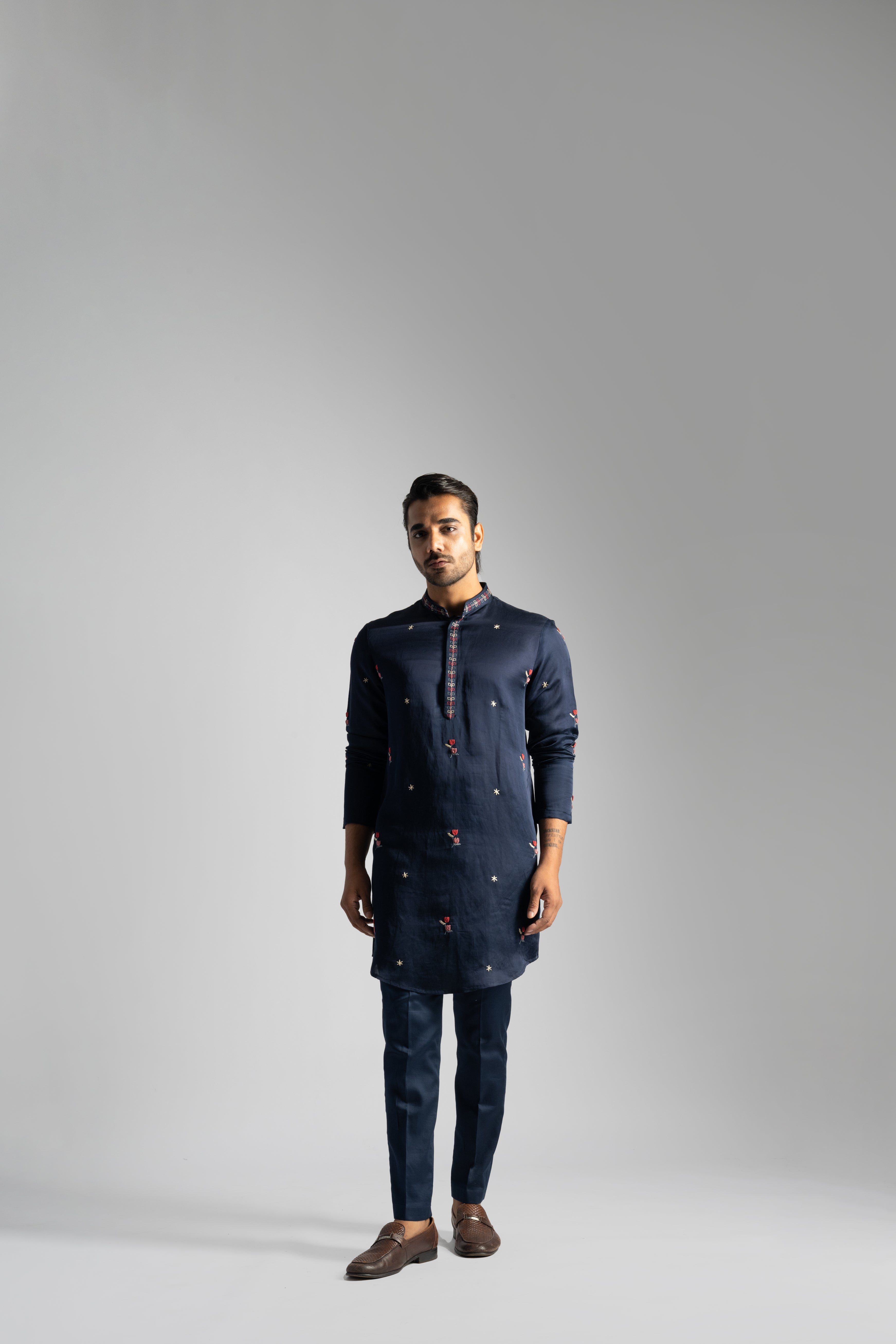 TULIP LINEN SATIN KURTA SET