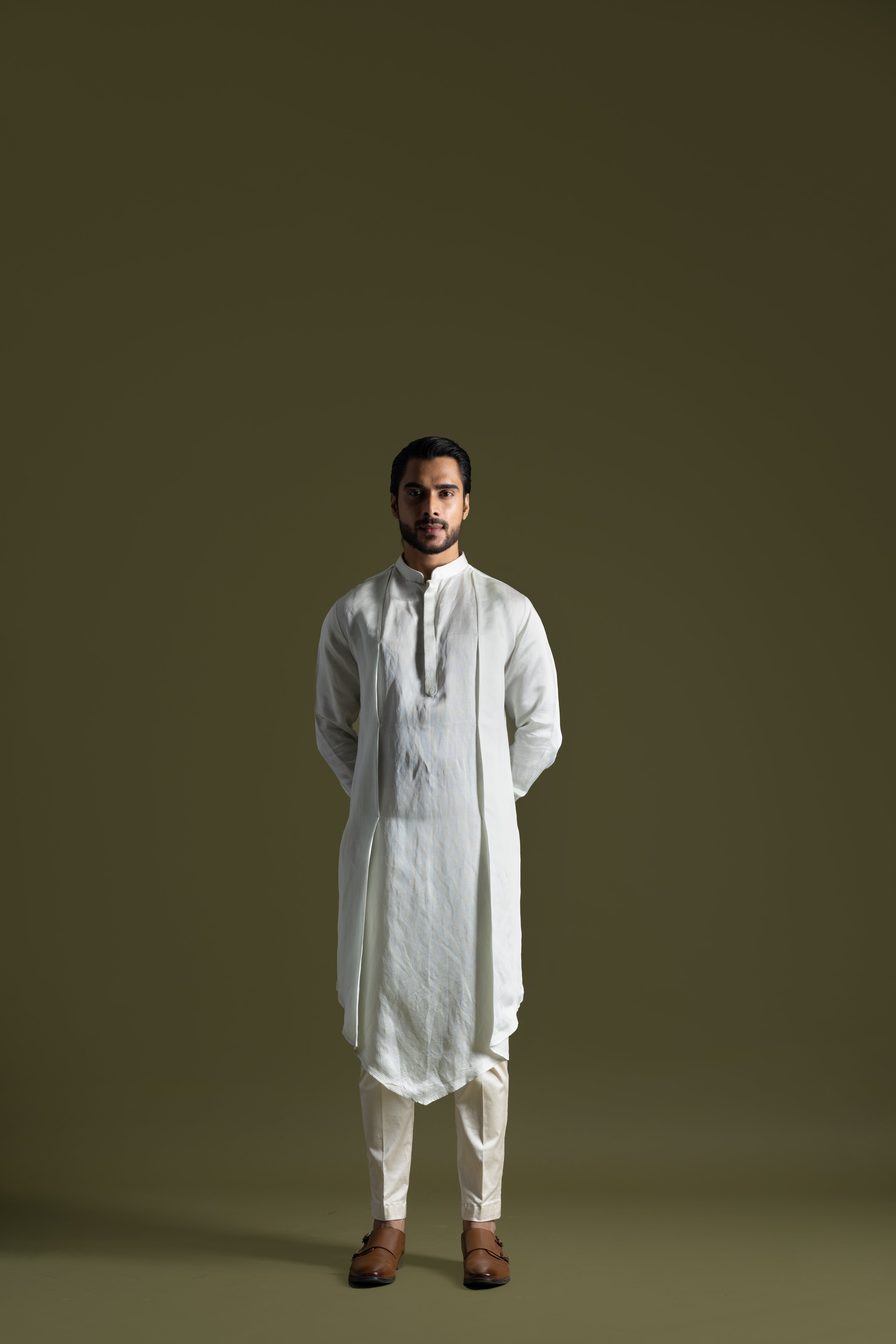 ICE BLUE ASYMETRIC KURTA SET