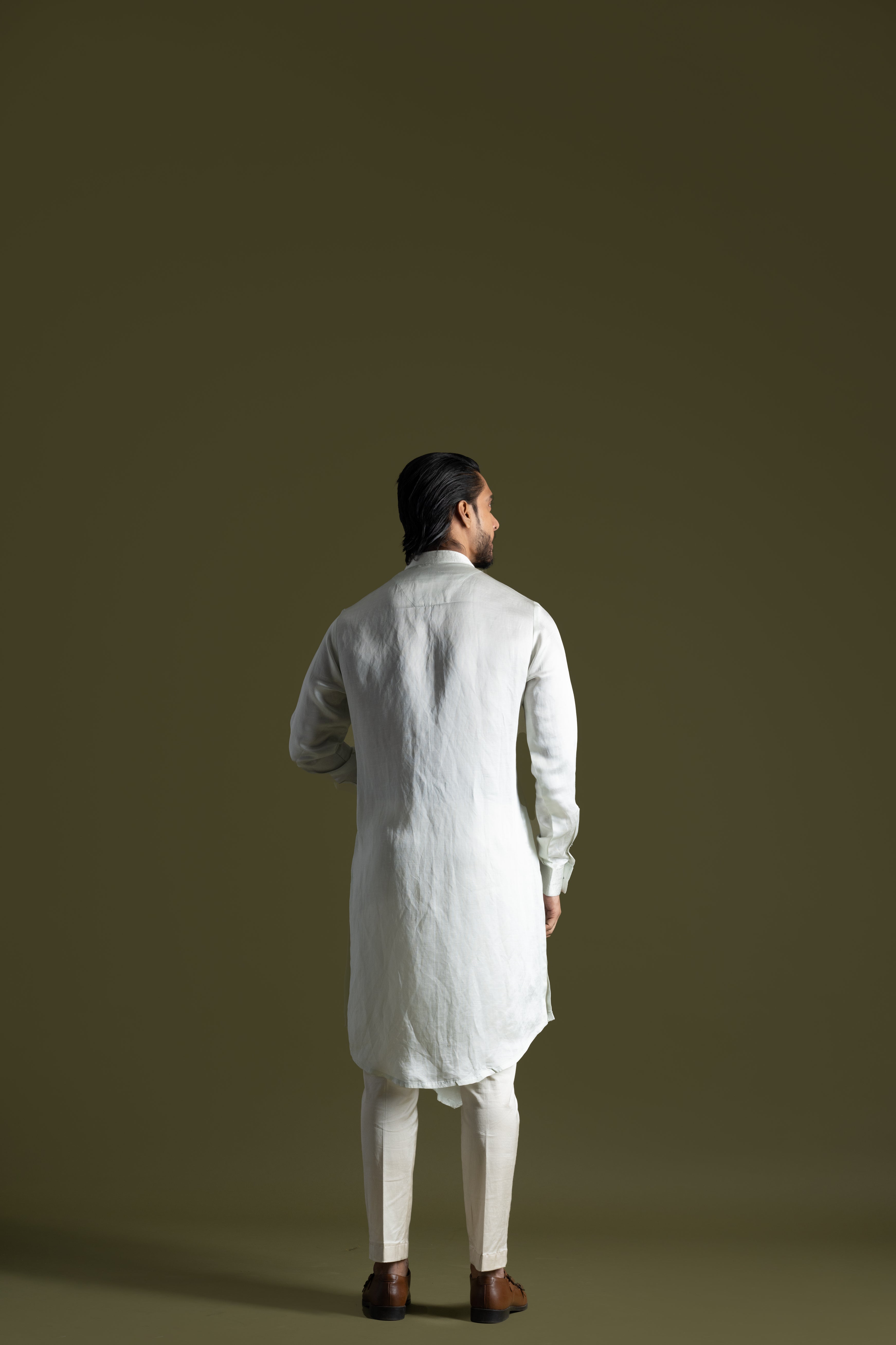 ICE BLUE ASYMETRIC KURTA SET