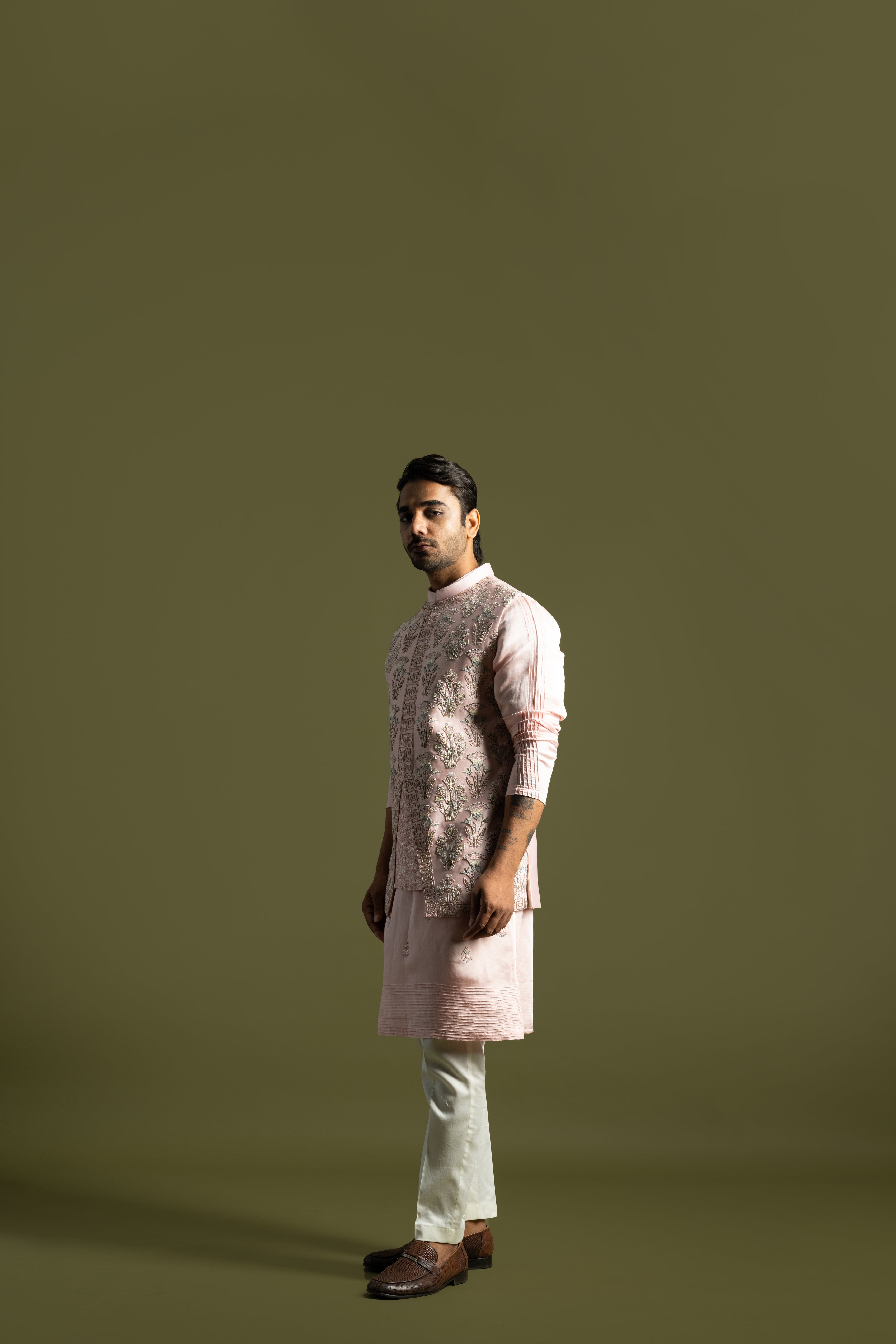 PASTEL PINK FRENCHKNOTS NEHRU