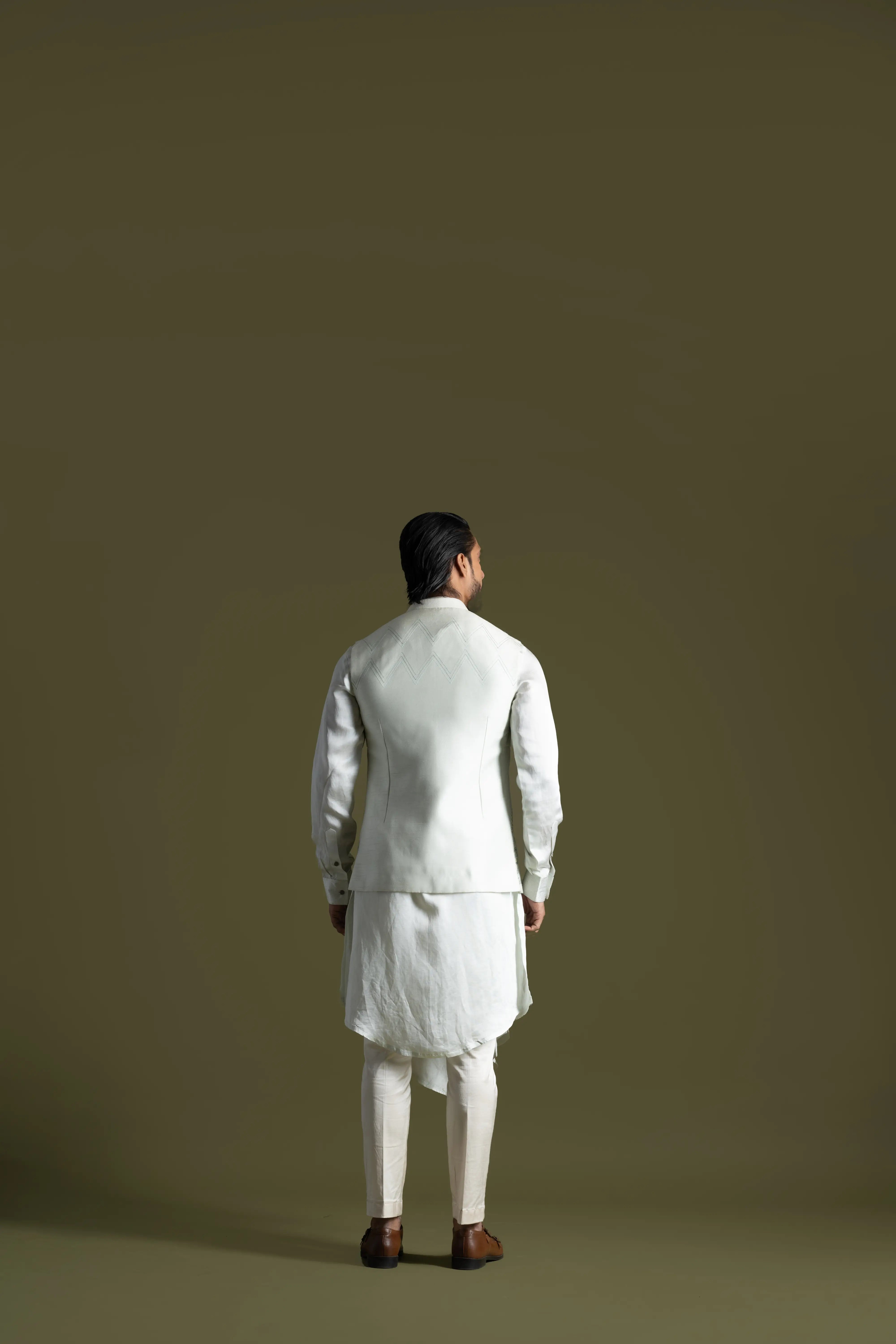 EGYPTIAN MOTIFS NEHRU KURTA SET