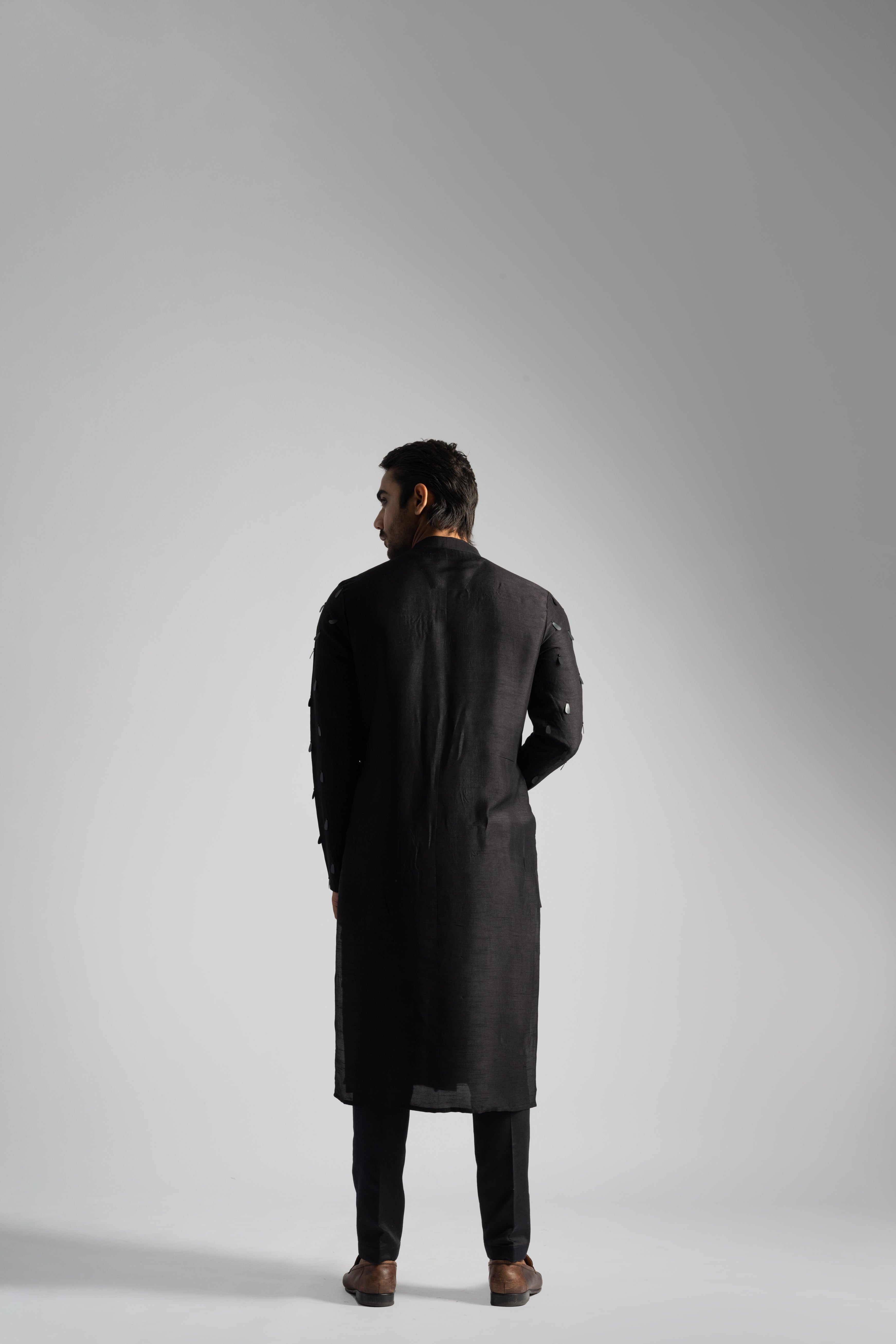 JET BLACK 3D KURTA SET
