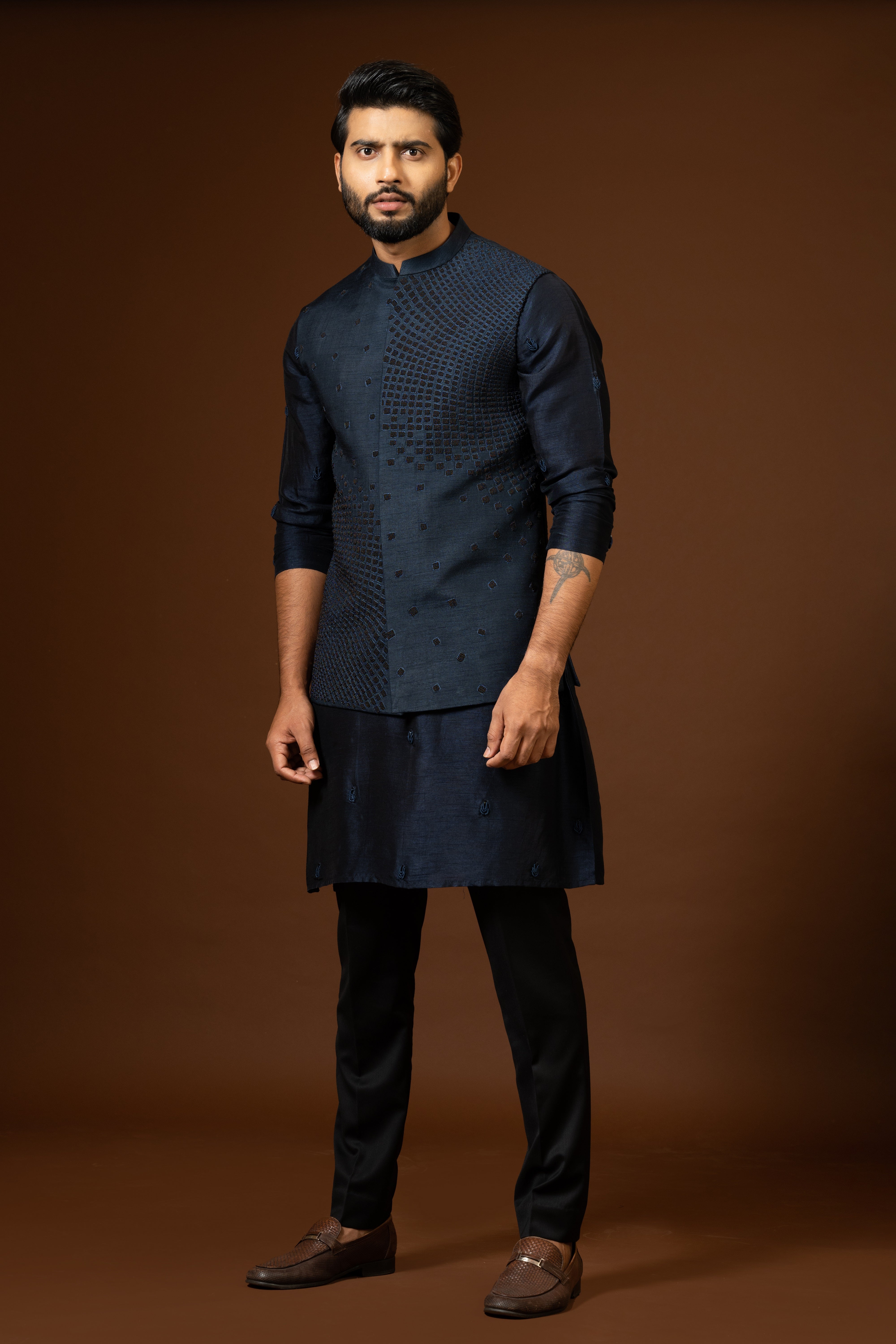 CHIR WORK NEHRU KURTA SET