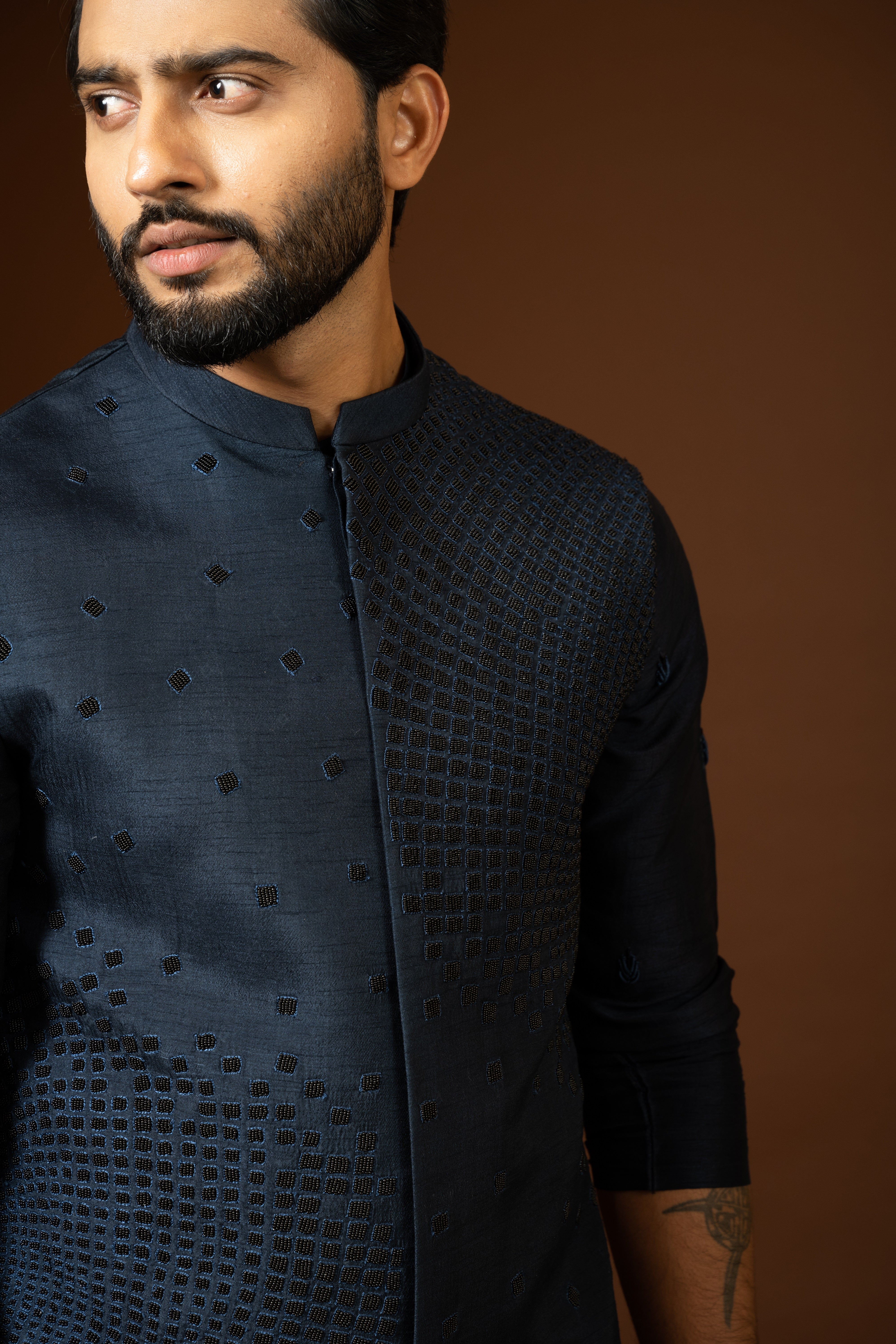 CHIR WORK NEHRU KURTA SET