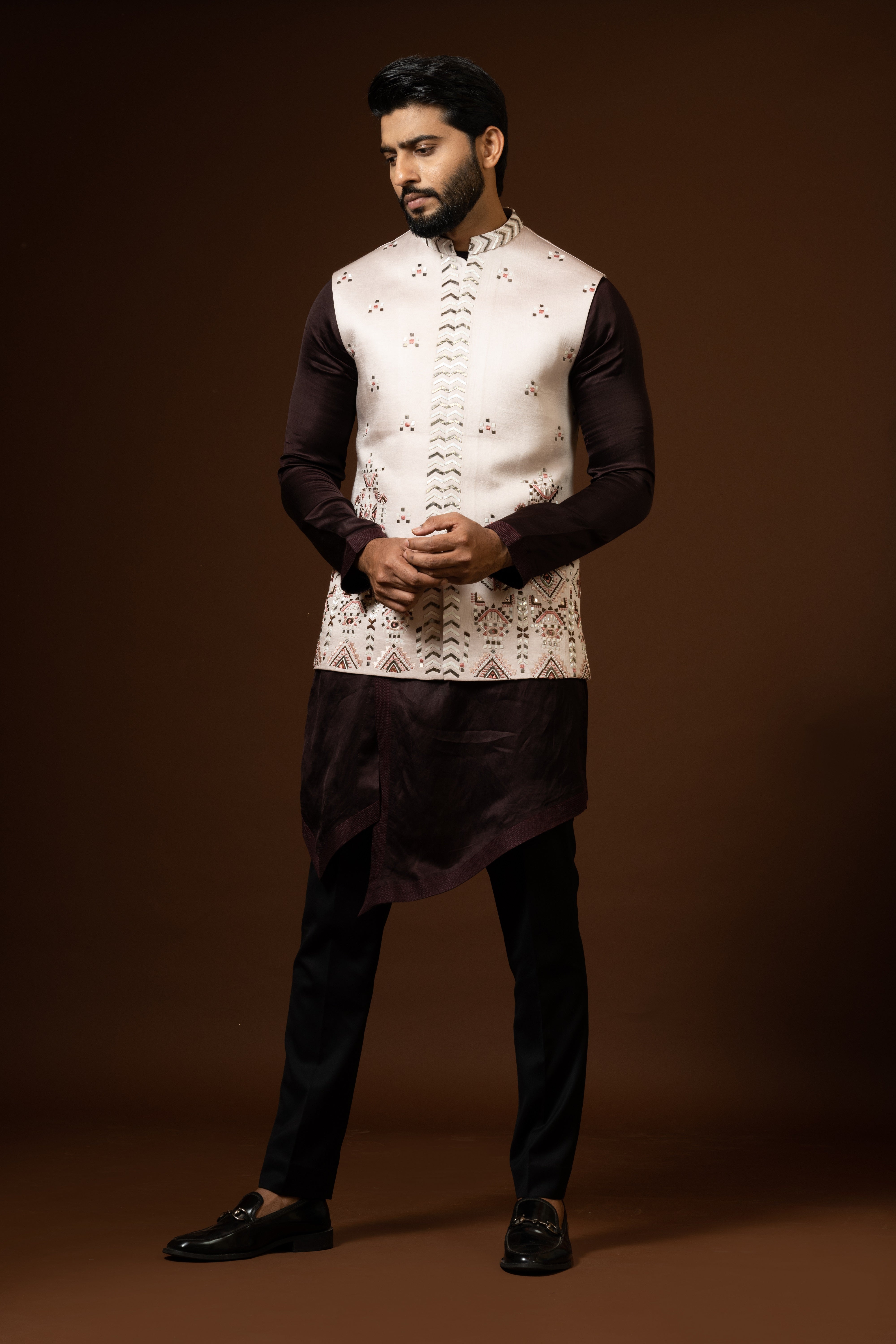 NEW PHULKARI NEHRU KURTA SET