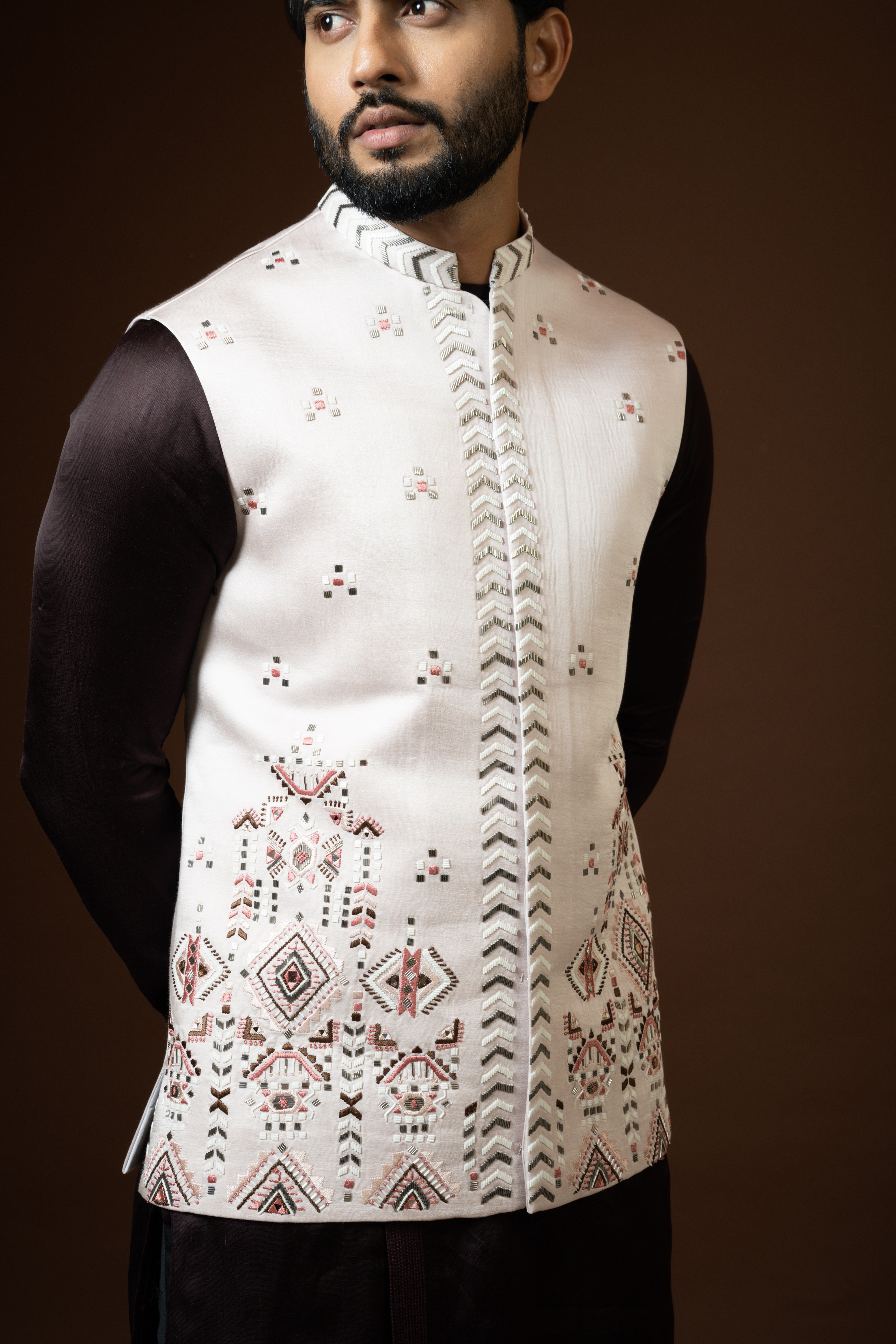 NEW PHULKARI NEHRU KURTA SET