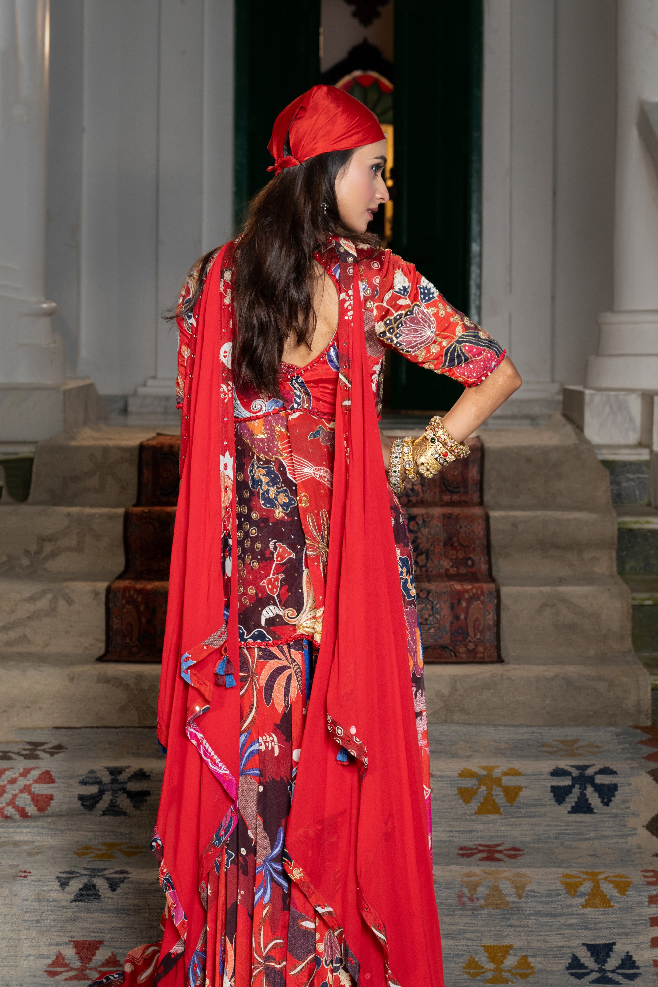 BAGICHA PRINT SHARARA SET