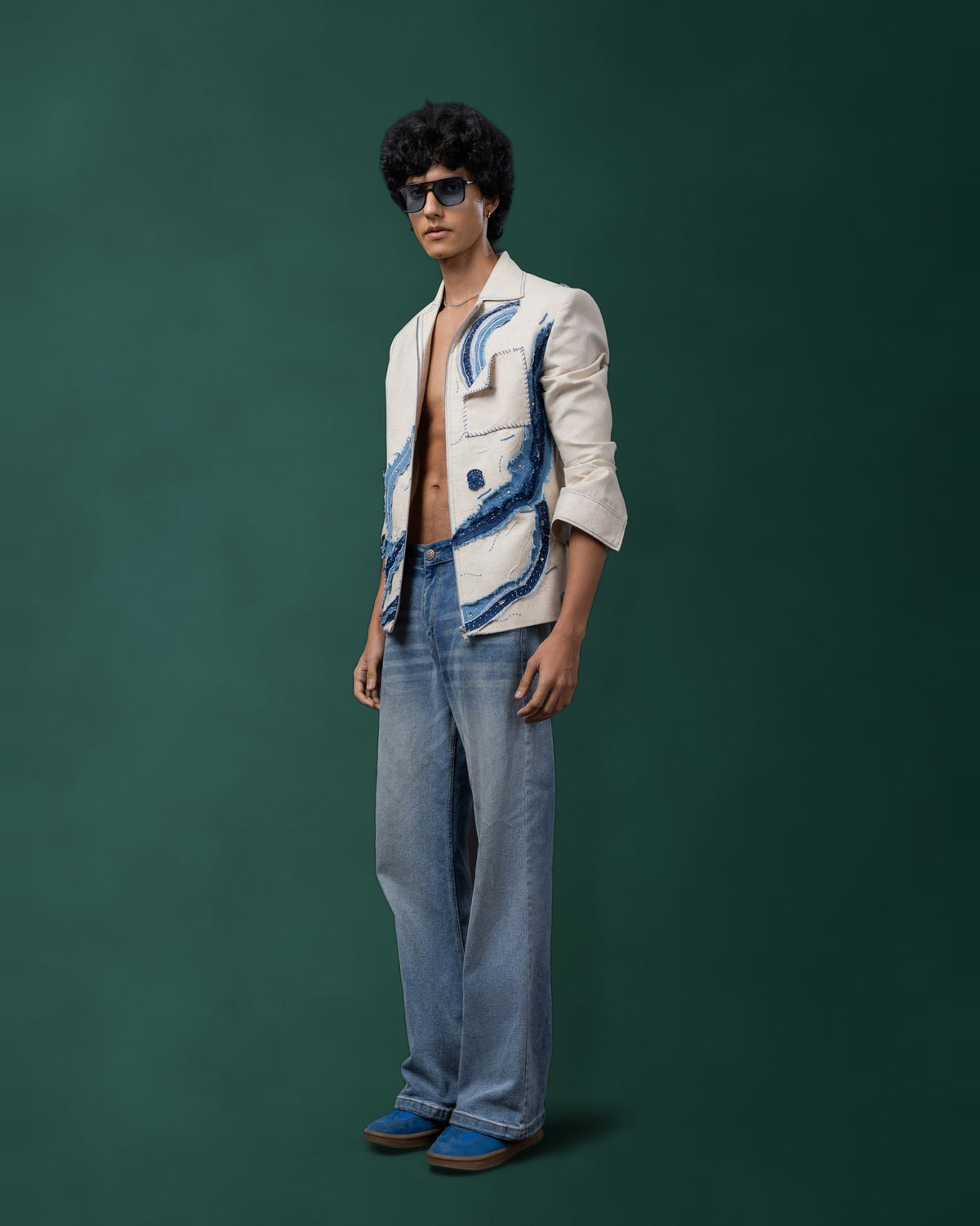 Anchor Point bomber jacket by Paarsh Atelier, Aarohan collection - view 4