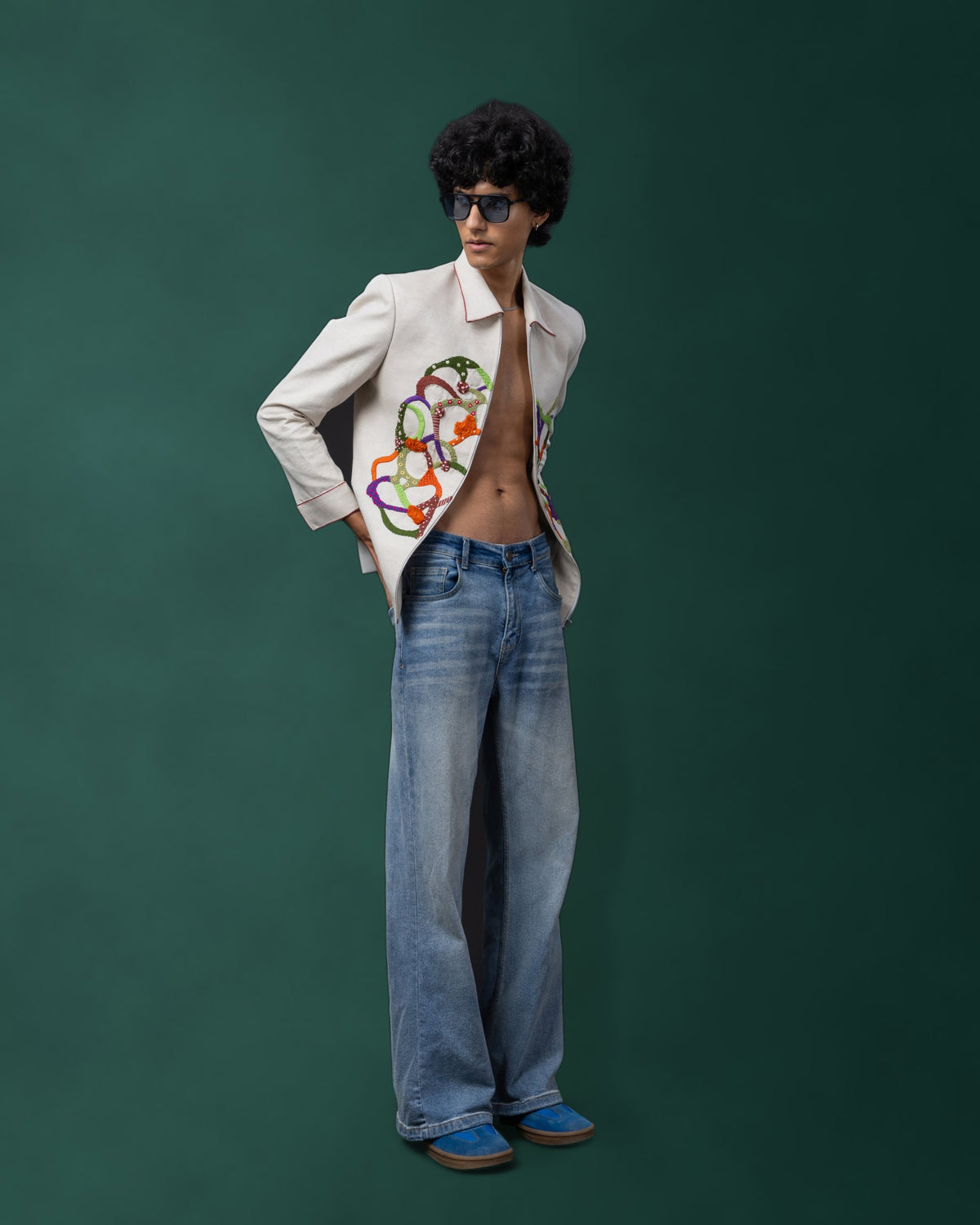 Cluster bomber jacket by Paarsh Atelier, Aarohan collection - view 4
