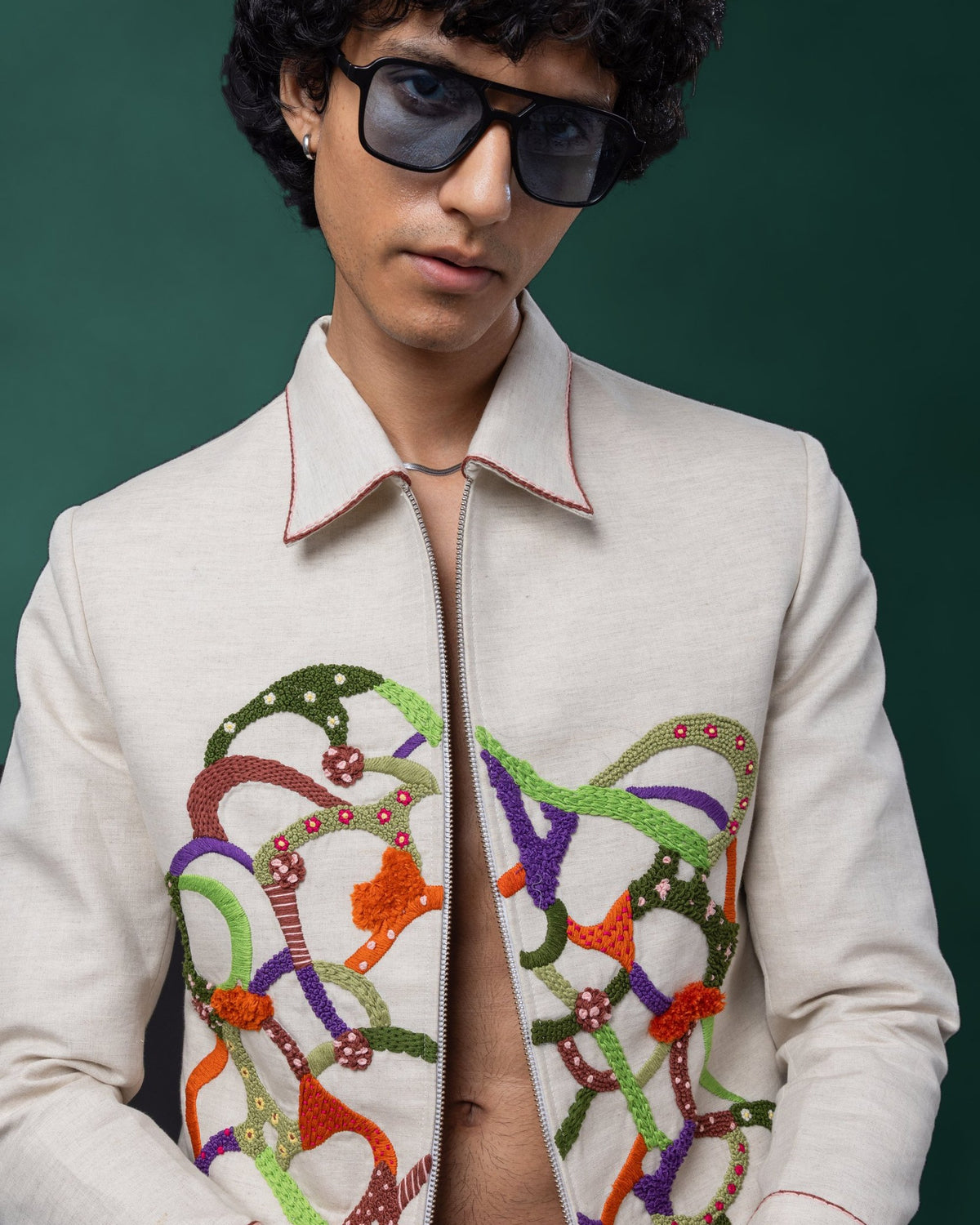 Cluster bomber jacket by Paarsh Atelier, Aarohan collection - view 7