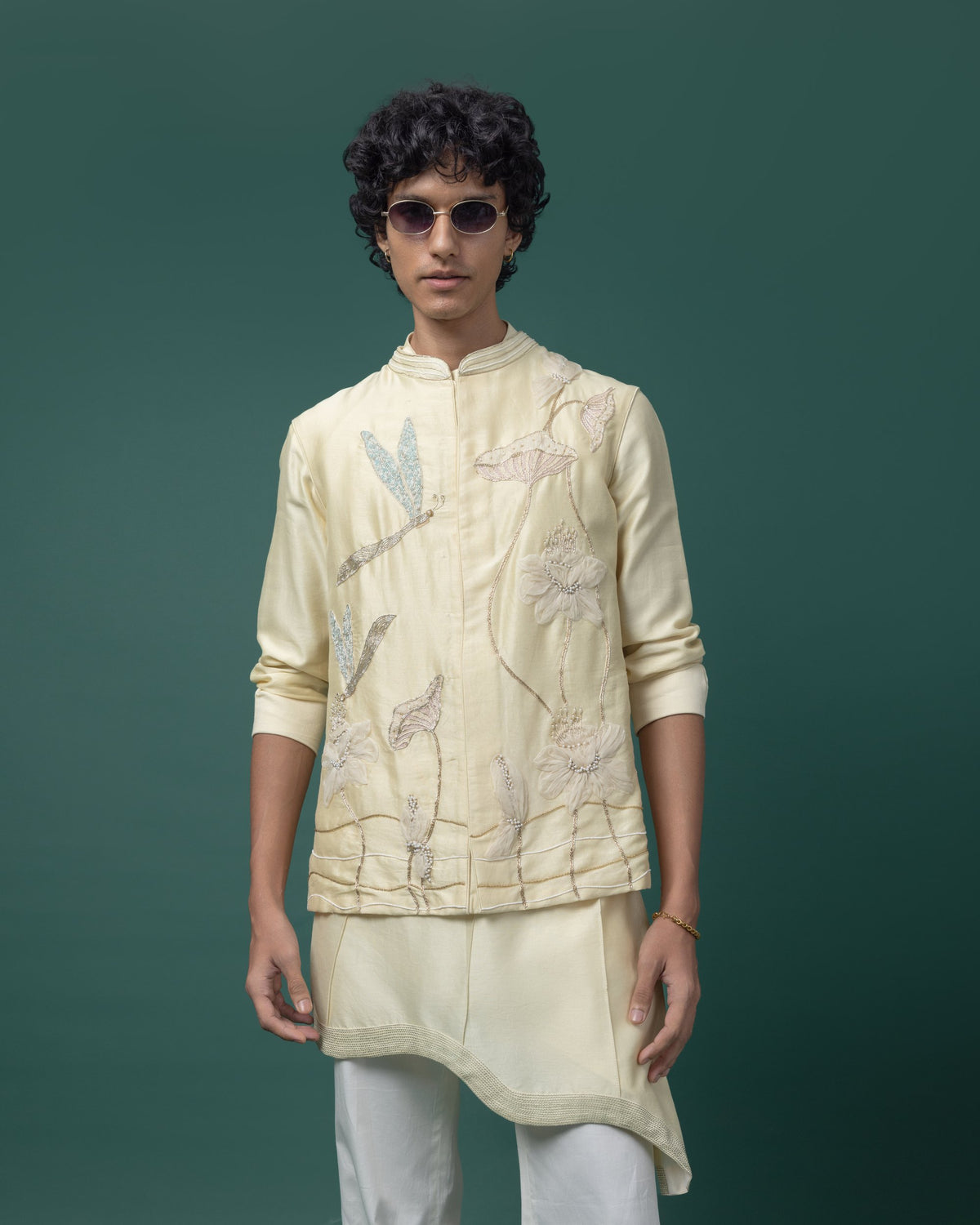 Izzac Nehru kurta set by Paarsh Atelier, Aarohan collection - view 3