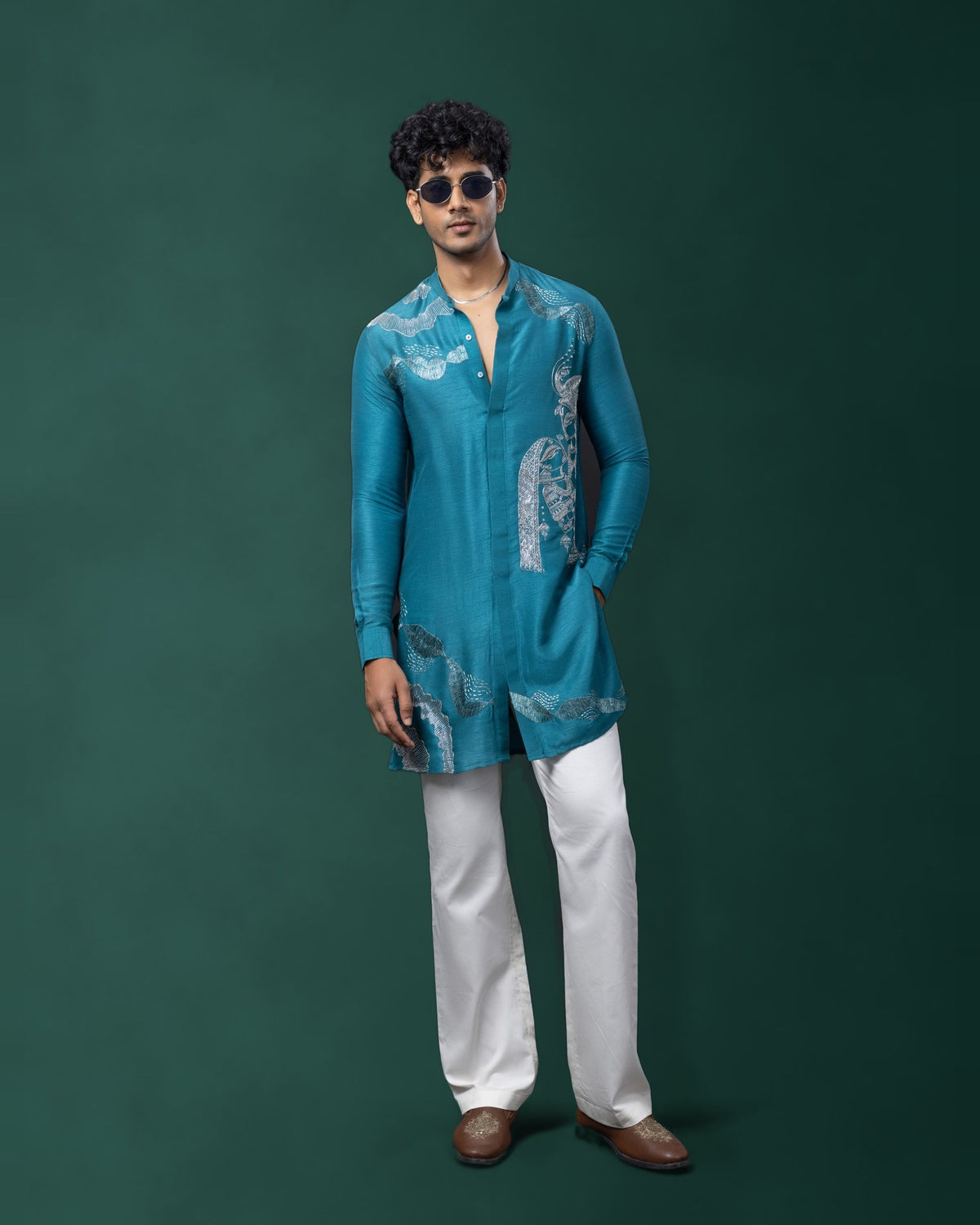 Madhubani Bloom kurta set by Paarsh Atelier, Aarohan collection