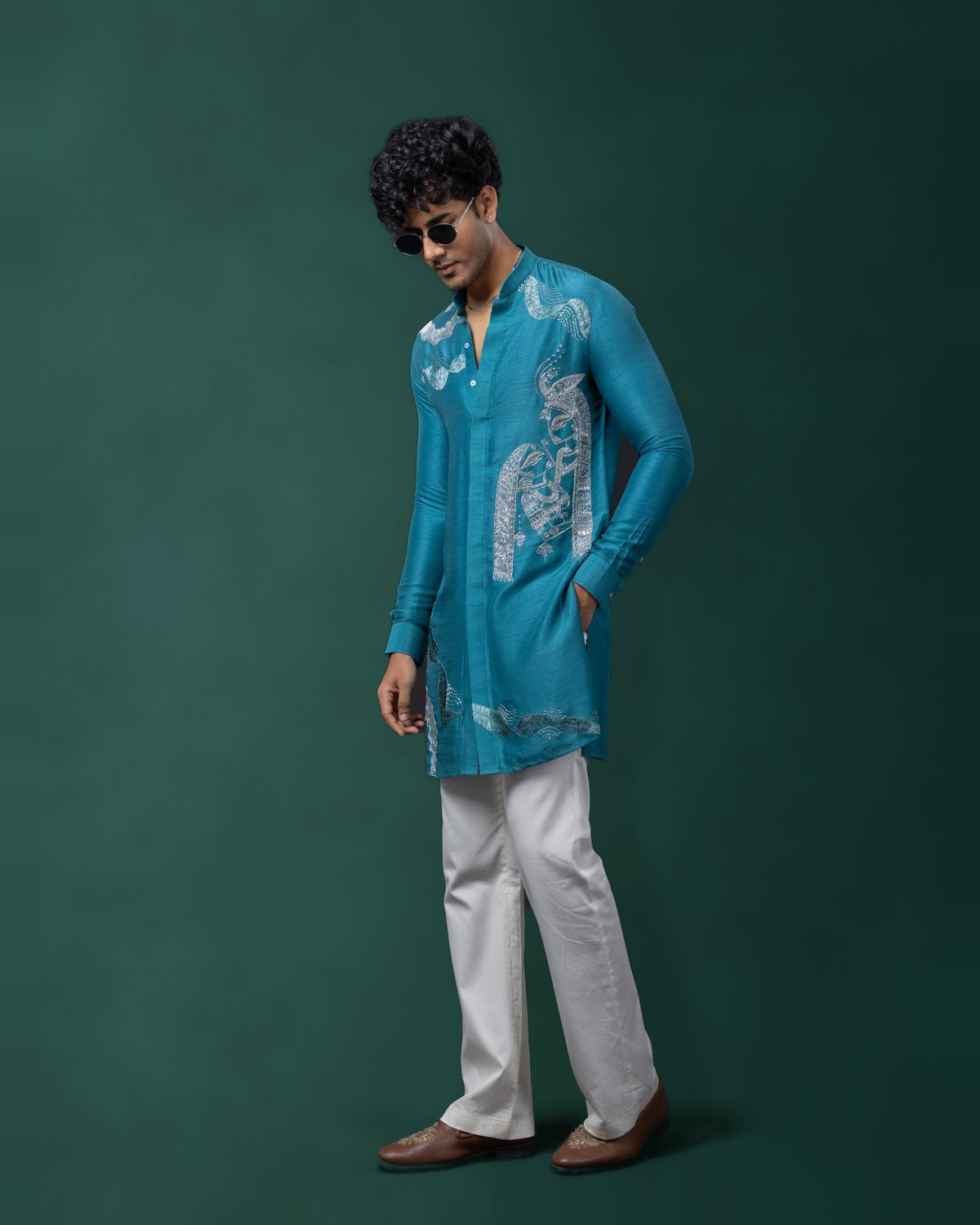 Madhubani Bloom kurta set by Paarsh Atelier, Aarohan collection - view 2