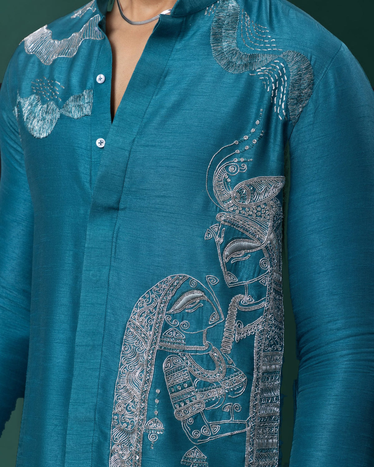Madhubani Bloom kurta set by Paarsh Atelier, Aarohan collection - view 4