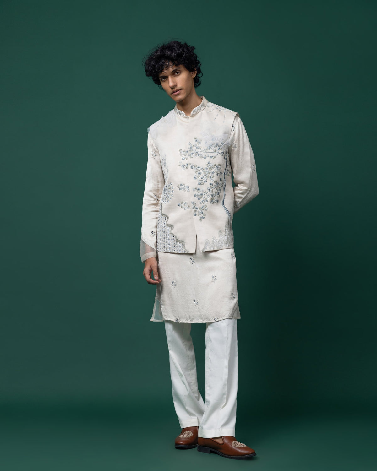 Miah Nehru kurta set by Paarsh Atelier, Aarohan collection - view 3