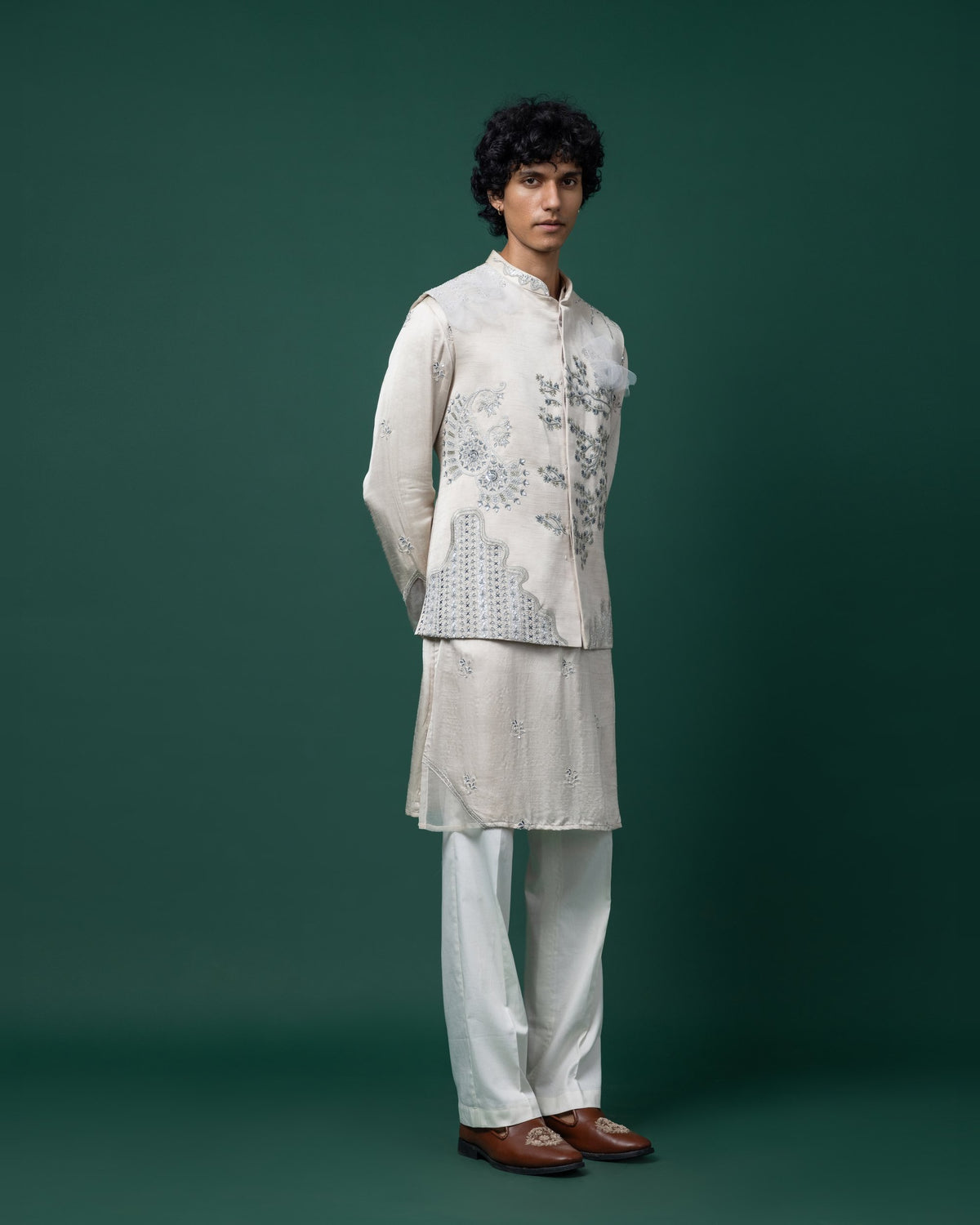 Miah Nehru kurta set by Paarsh Atelier, Aarohan collection - view 6