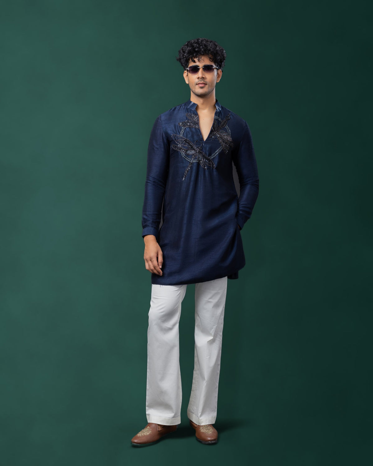 Obsidian Wings kurta set by Paarsh Atelier, Aarohan collection