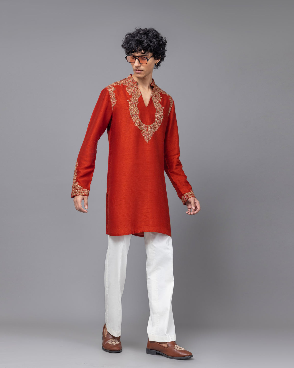Rust Reverie kurta set by Paarsh Atelier, Aarohan collection - view 2