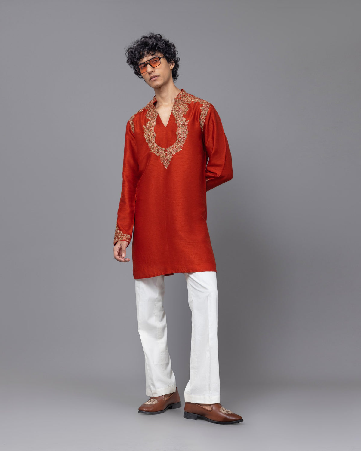 Rust Reverie kurta set by Paarsh Atelier, Aarohan collection - view 3
