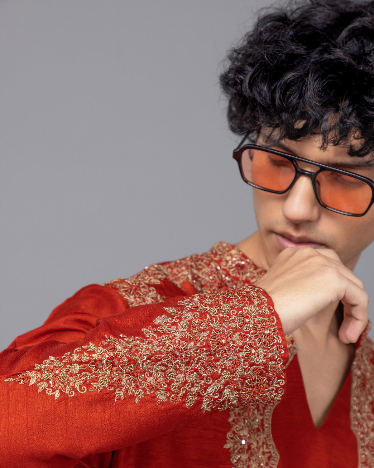 Rust Reverie kurta set by Paarsh Atelier, Aarohan collection - view 7