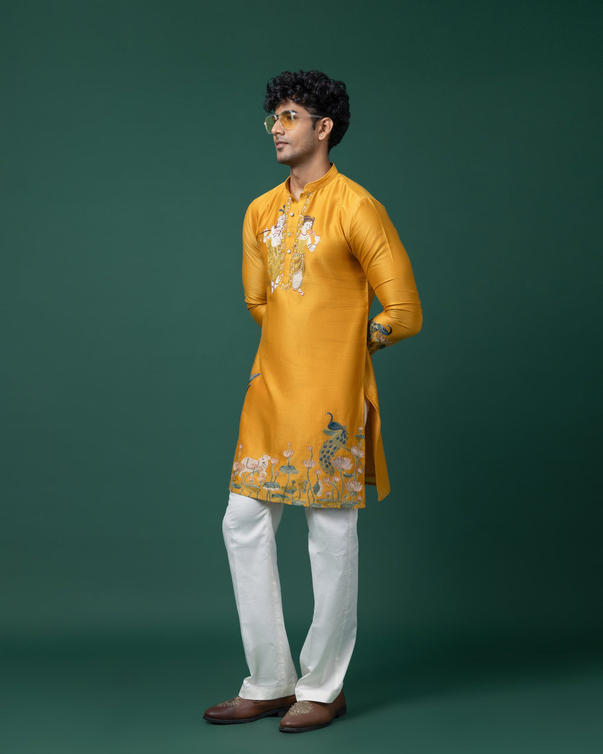 Vrindavan Rang kurta set by Paarsh Atelier, Aarohan collection - view 3
