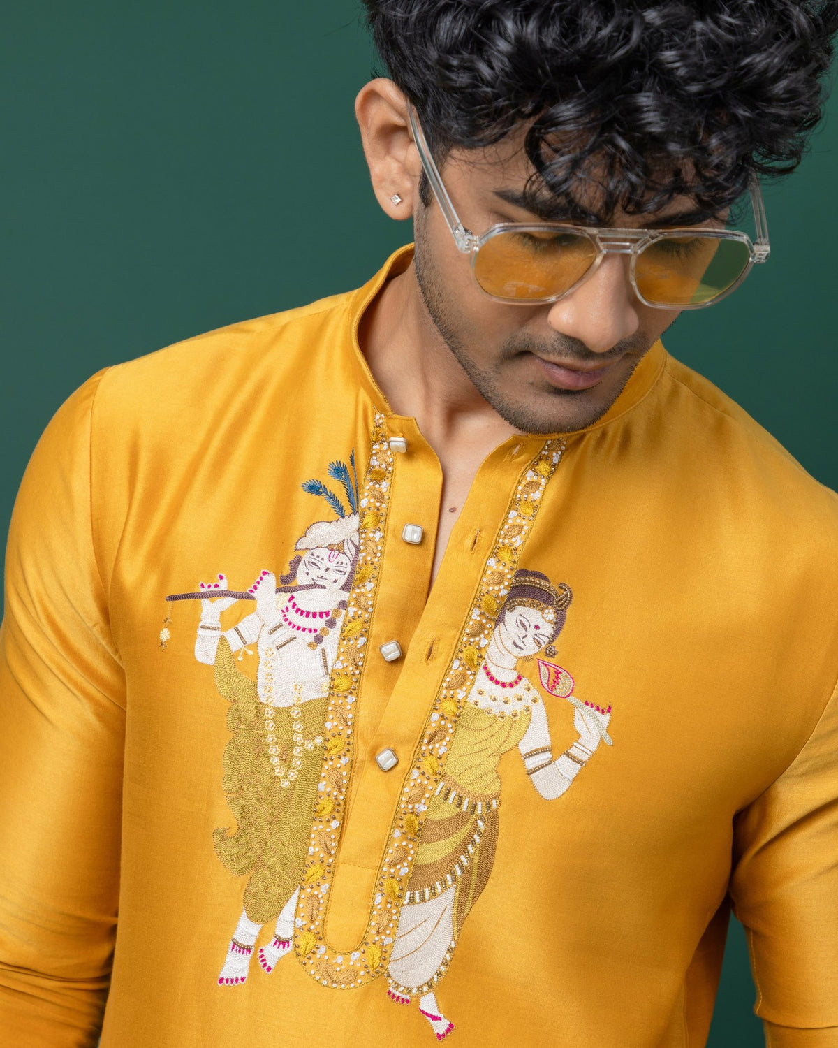 Vrindavan Rang kurta set by Paarsh Atelier, Aarohan collection - view 4