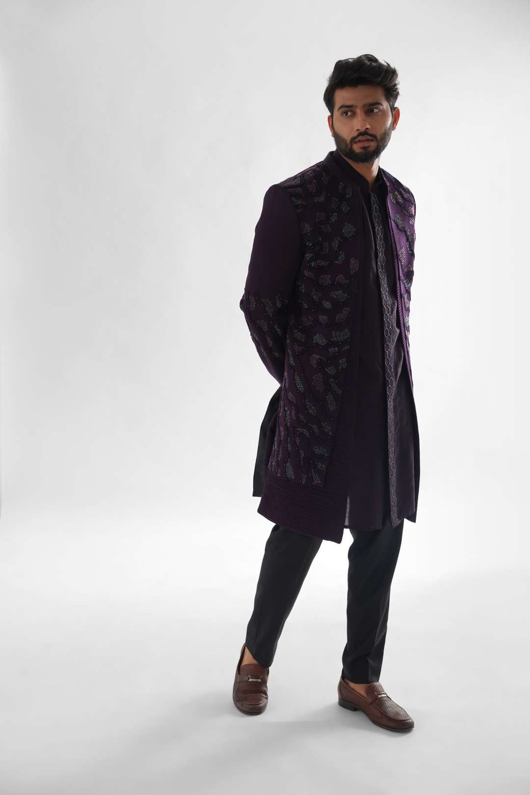 Arrey Purple Deep Purple Achkan