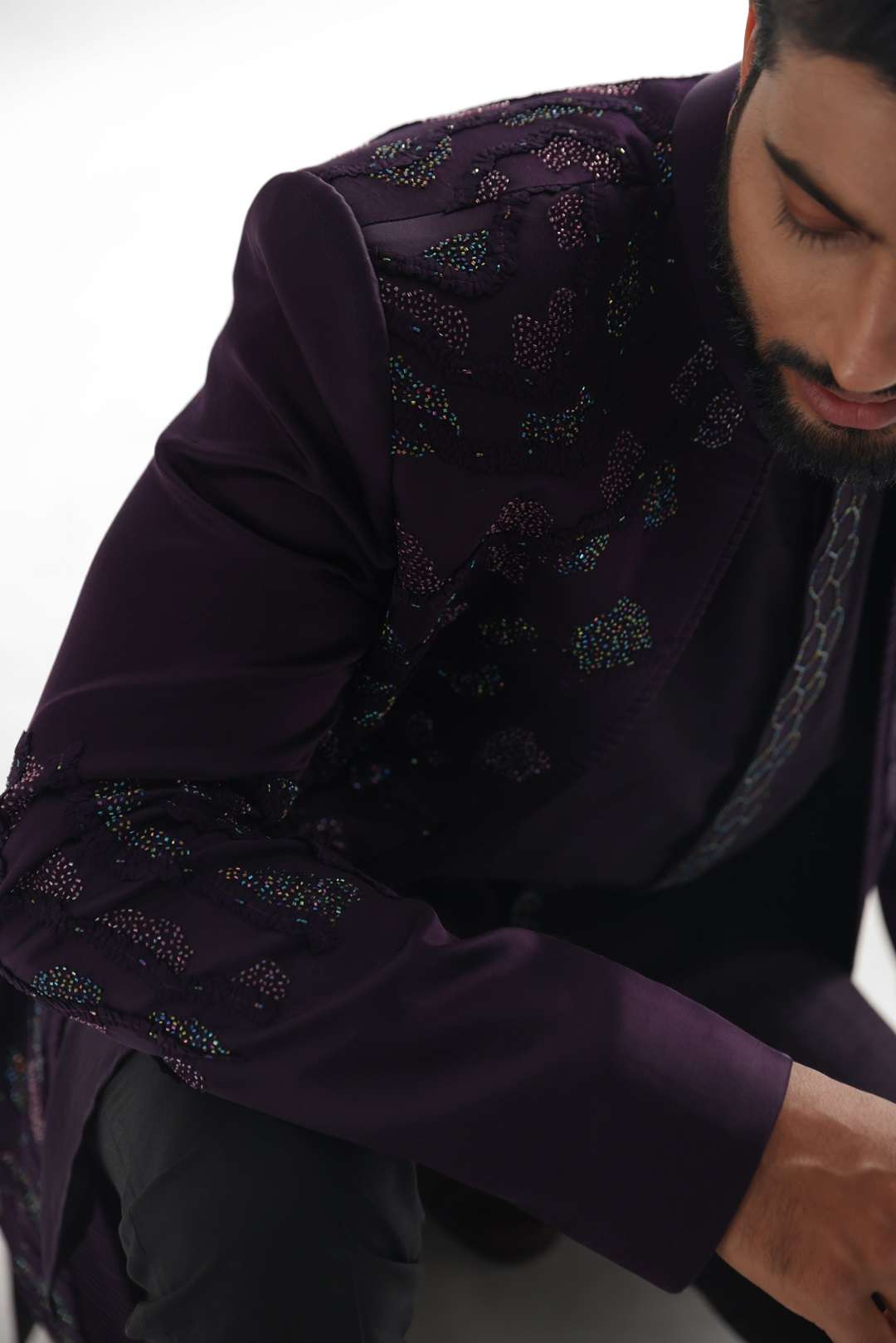 Arrey Purple Deep Purple Achkan