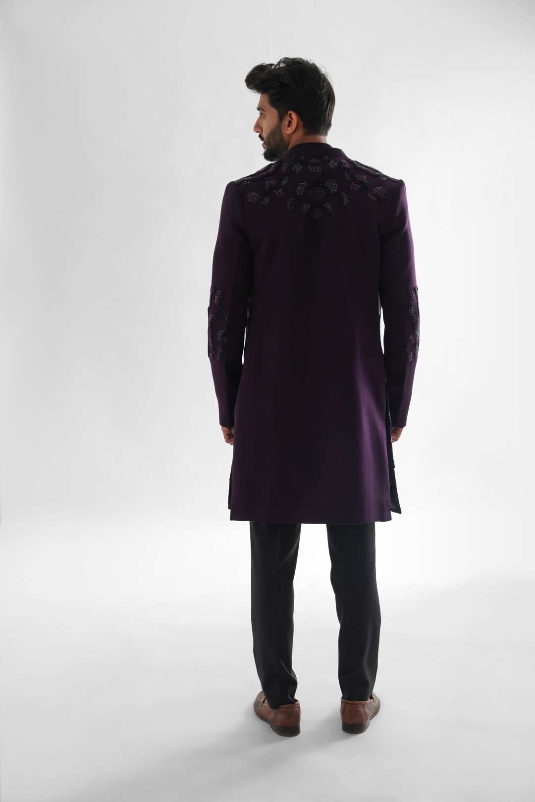 Arrey Purple Deep Purple Achkan
