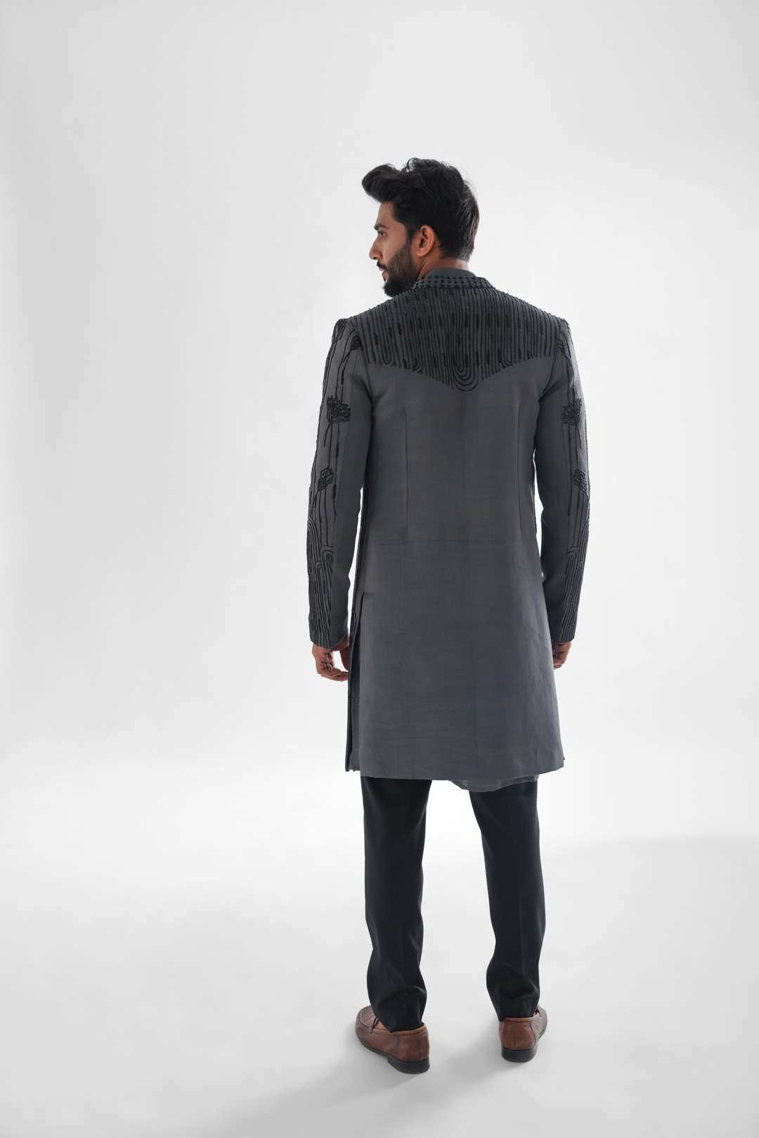 Spruce Grey Grey Open Achkan