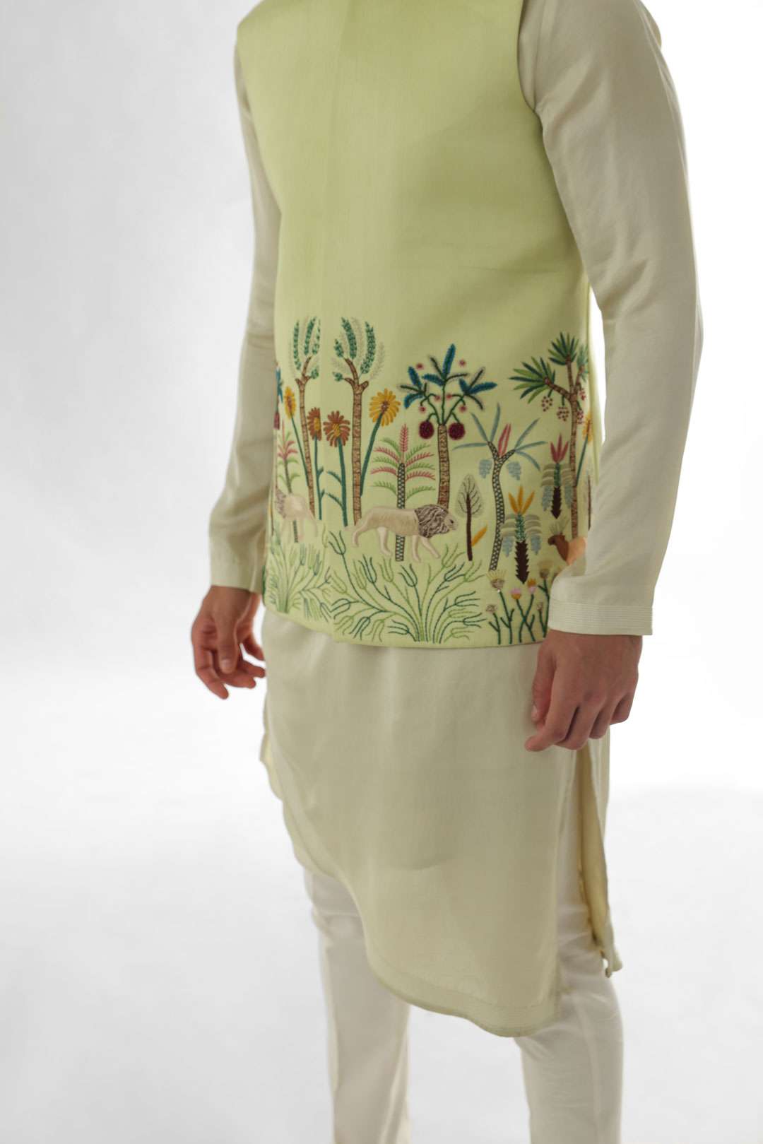 Nairobi Mint Green Nehru Jacket