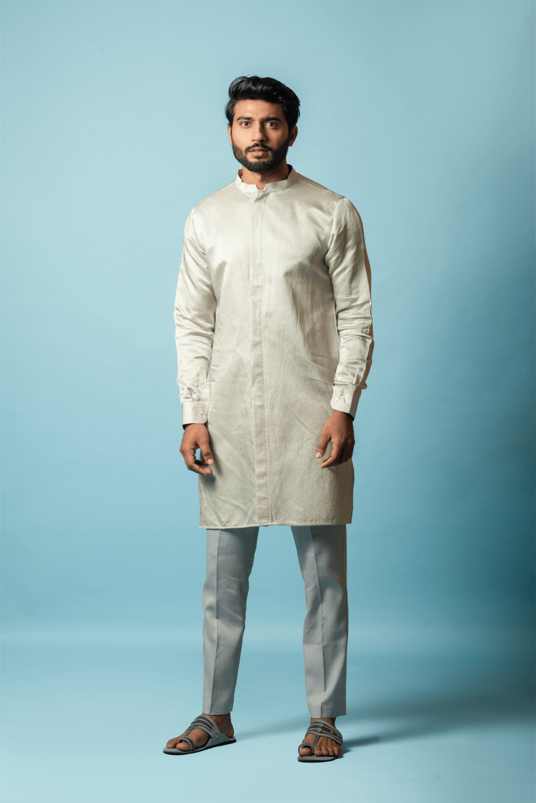 Noaa Shrinking Grey kurta RTS