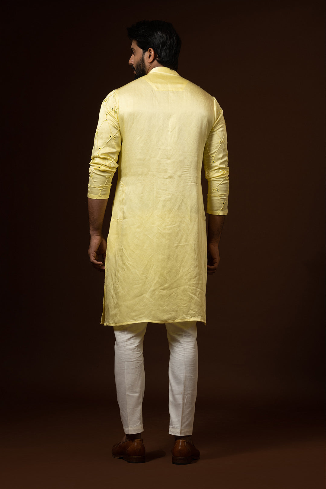 Yellow Emb Kurta Set