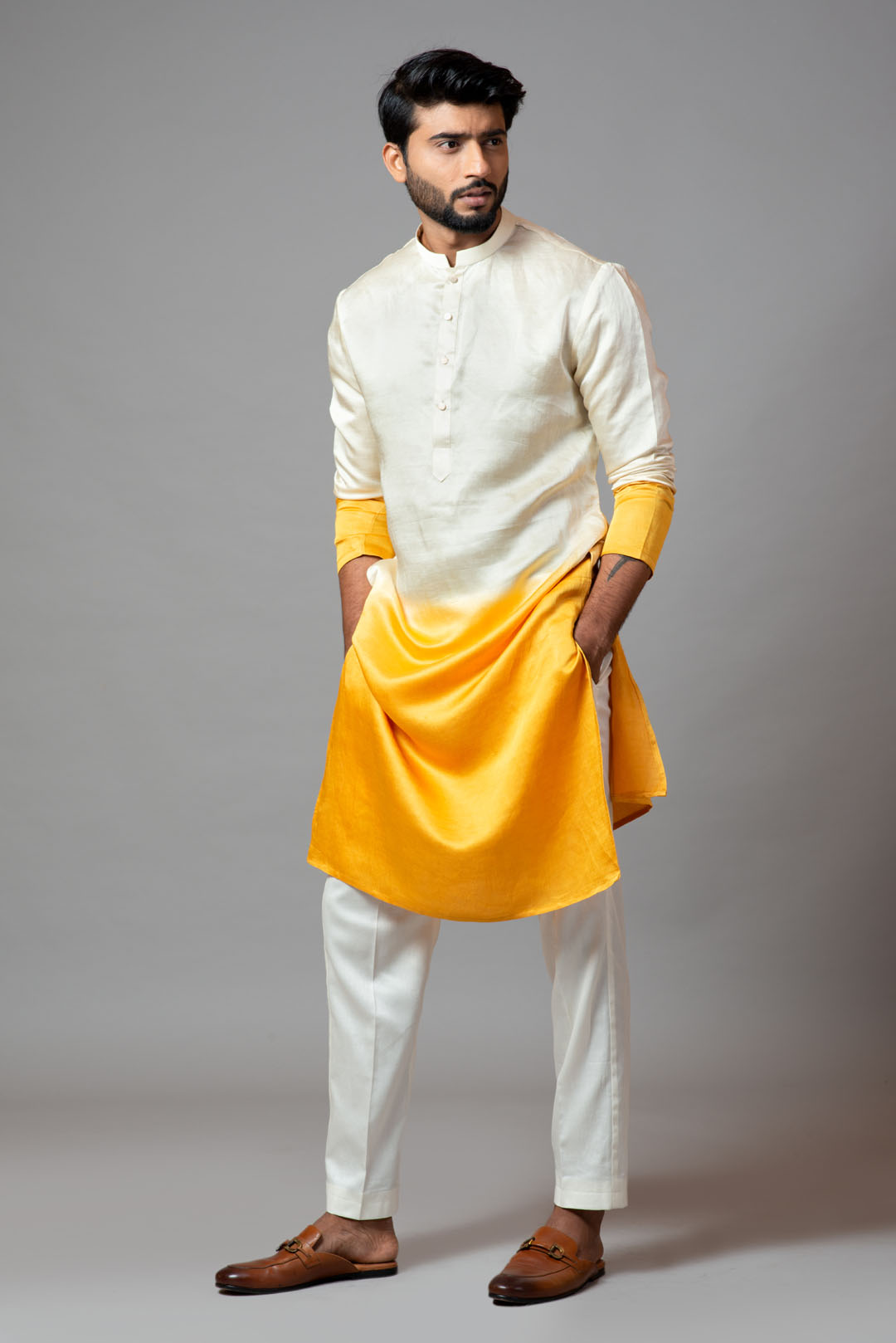 Ombre shaded kurta and pant pajama