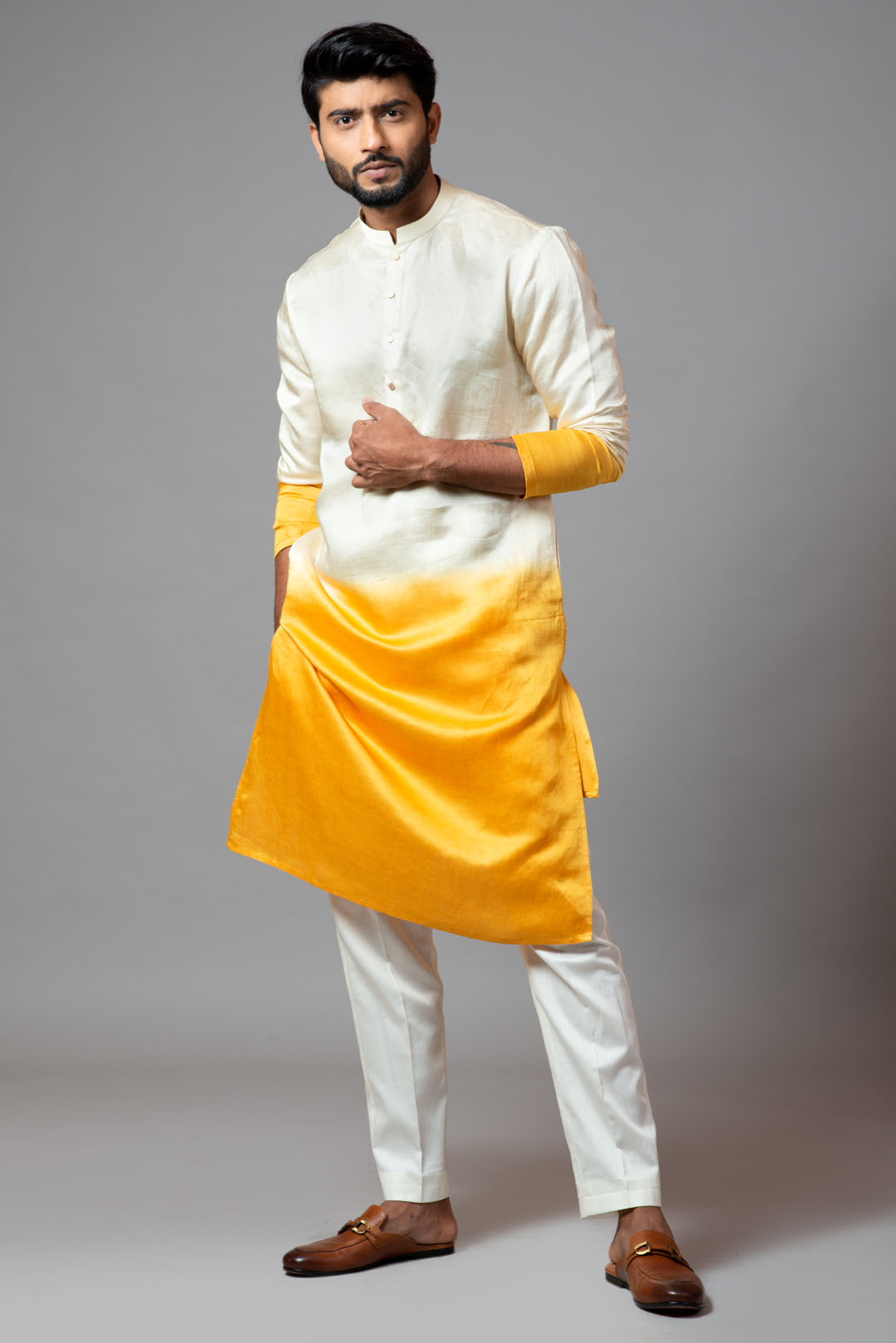 Ombre shaded kurta and pant pajama