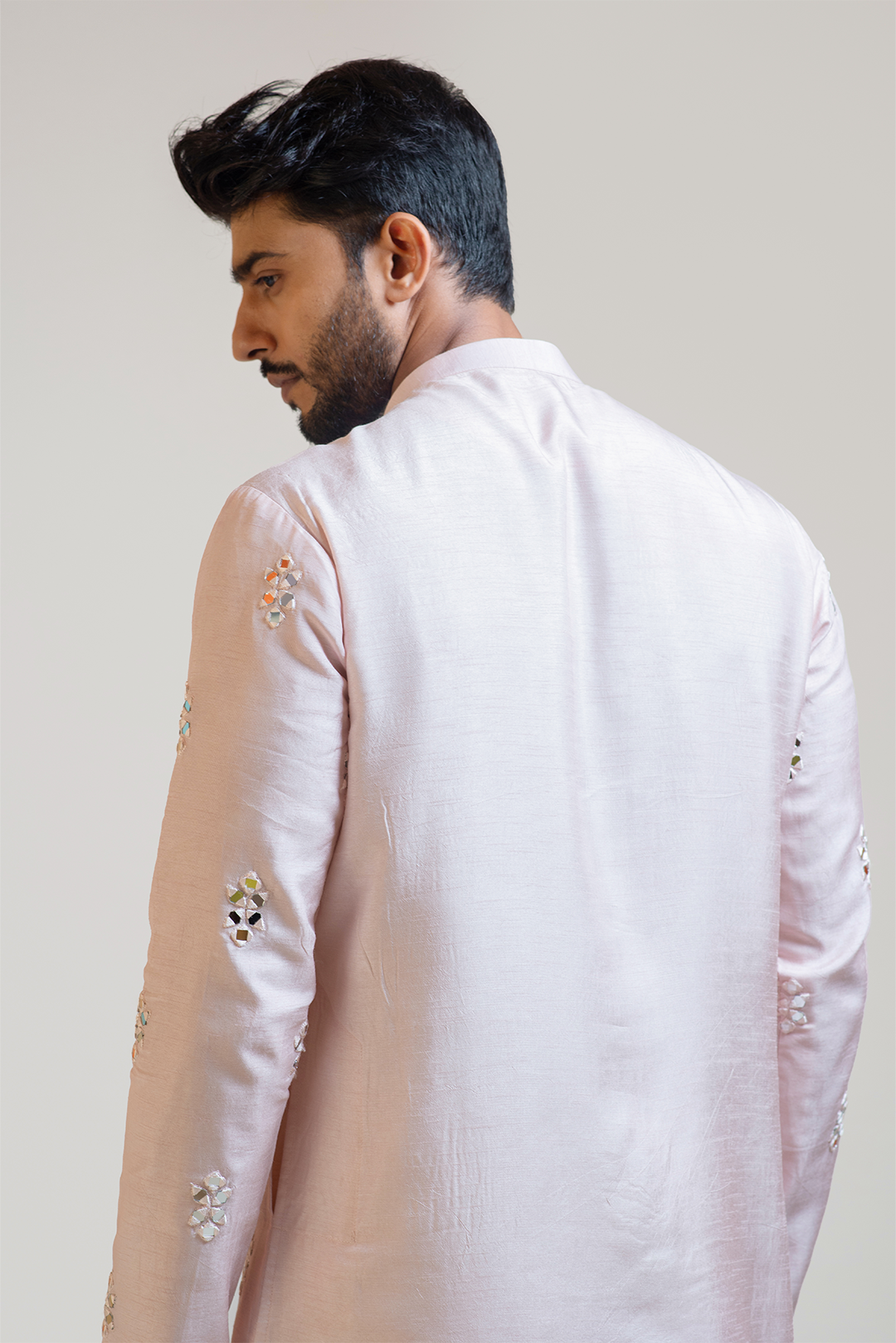 Sweet Pink Mirrorwork Kurta Set