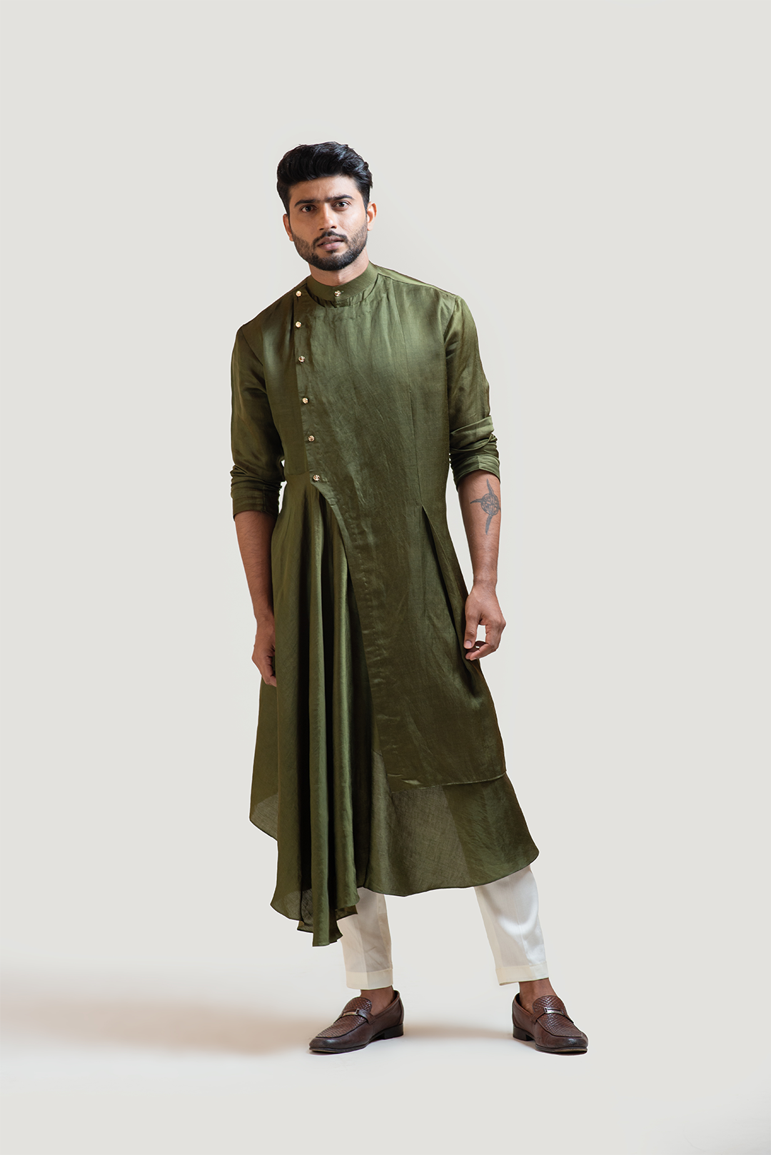 Mehandi green kurta set