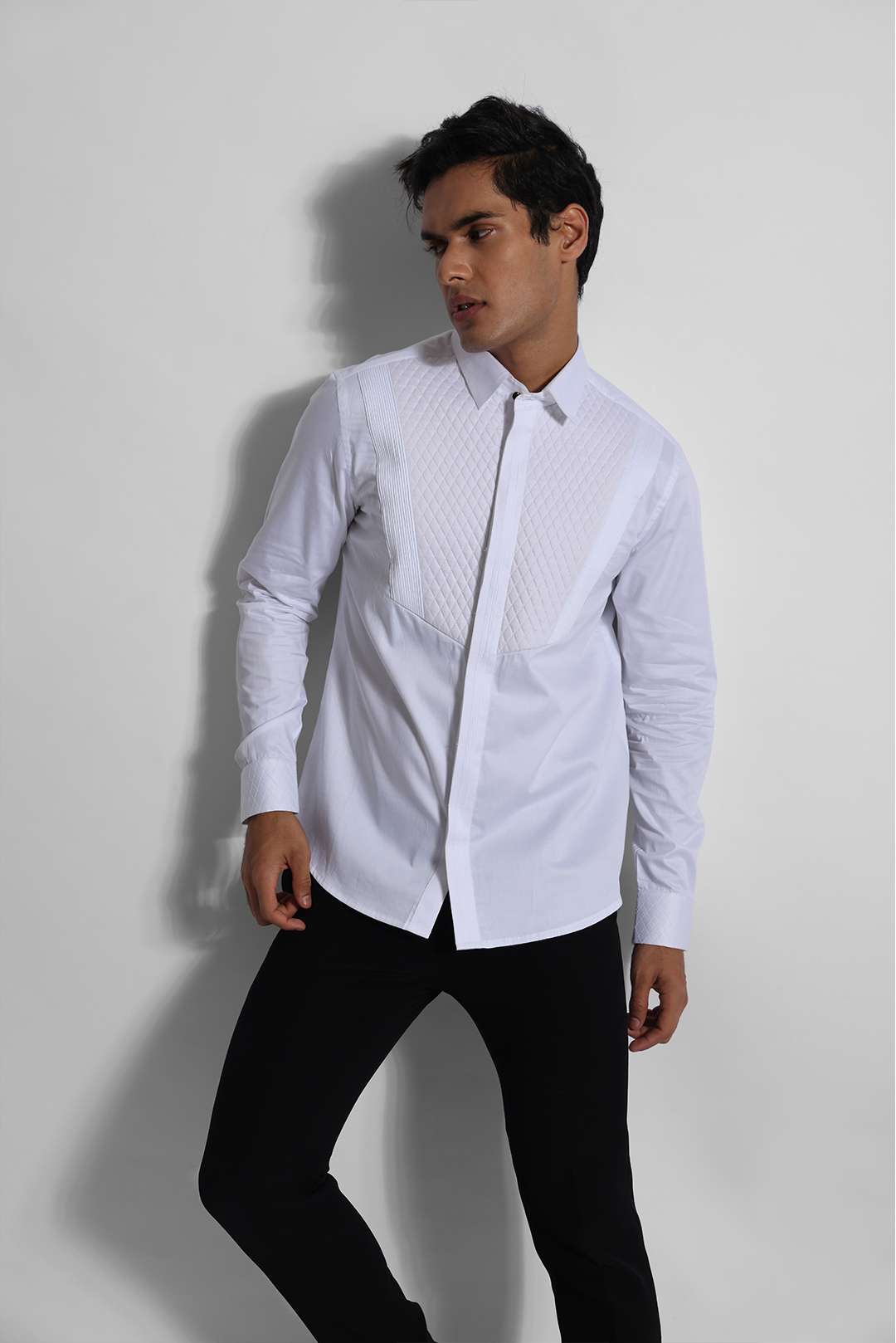 SHIRT - BARFI QUILTING AND STRAIGHT PINTUCKS