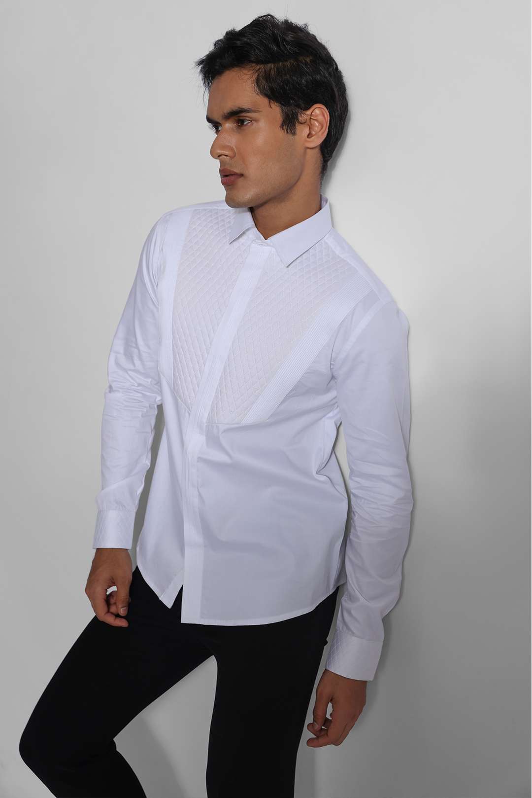 SHIRT - BARFI QUILTING AND STRAIGHT PINTUCKS