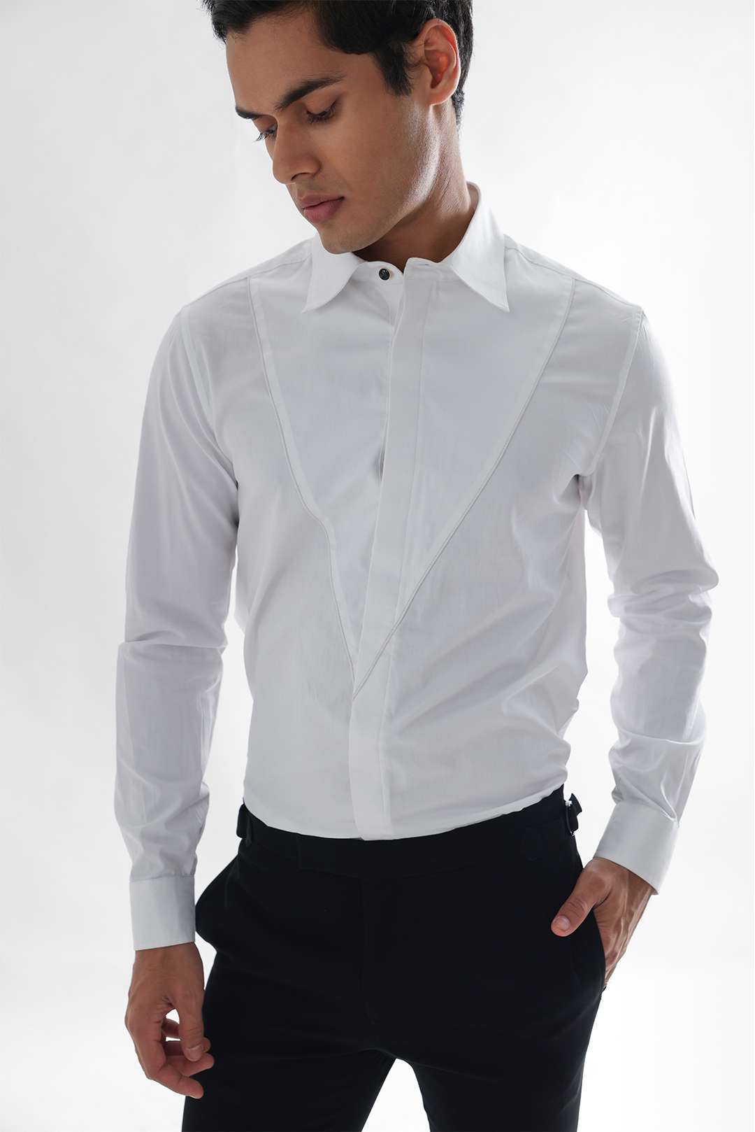 WHITE CORDING SHIRT
