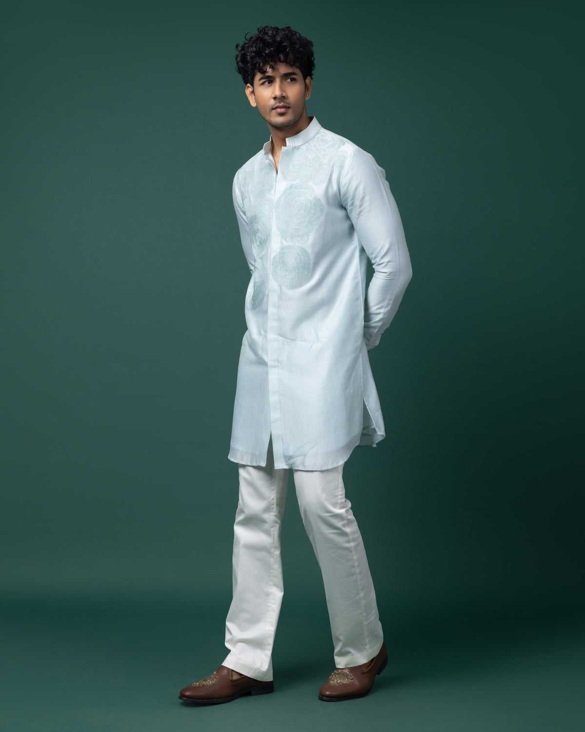Abstract Gul kurta set by Paarsh Atelier, Aarohan collection - view 2