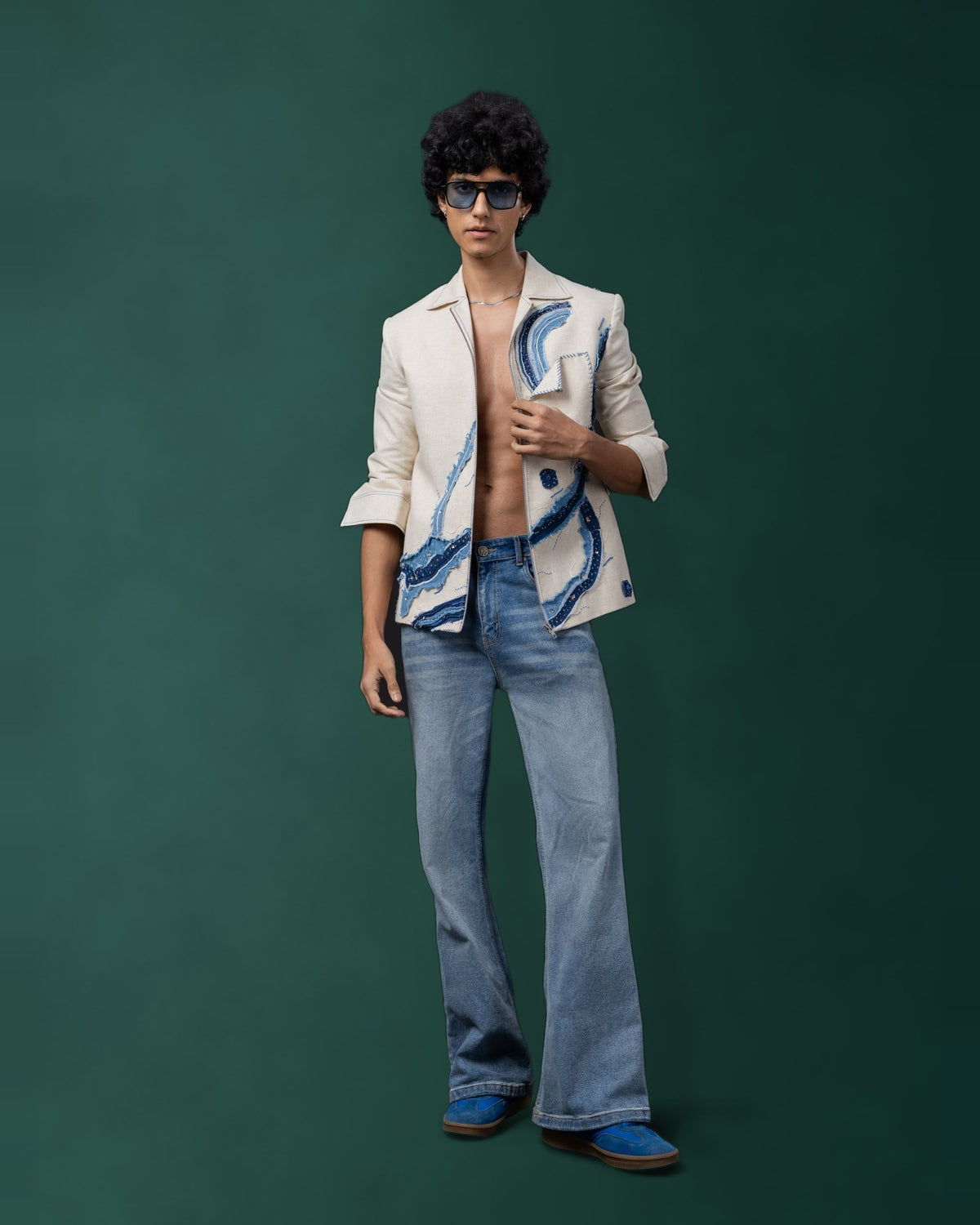 Anchor Point bomber jacket by Paarsh Atelier, Aarohan collection