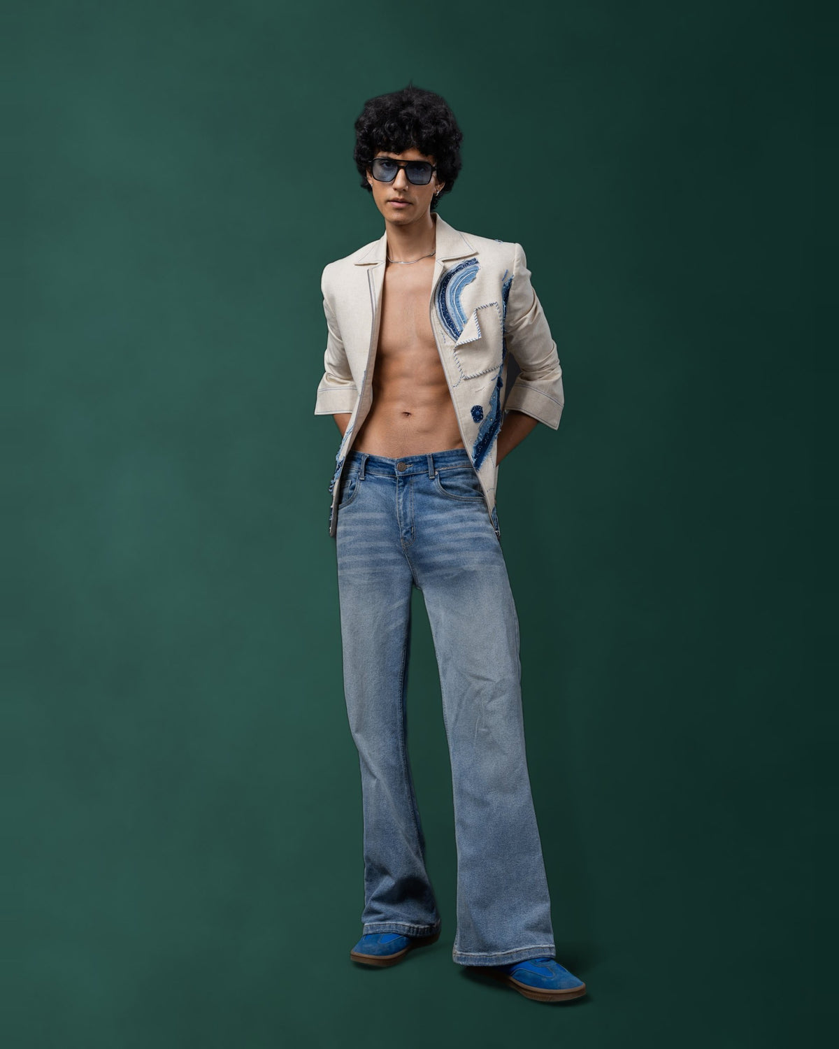 Anchor Point bomber jacket by Paarsh Atelier, Aarohan collection - view 2