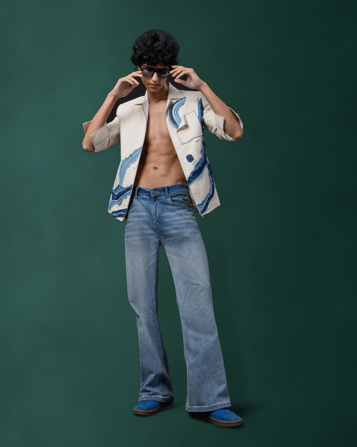 Anchor Point bomber jacket by Paarsh Atelier, Aarohan collection - view 3
