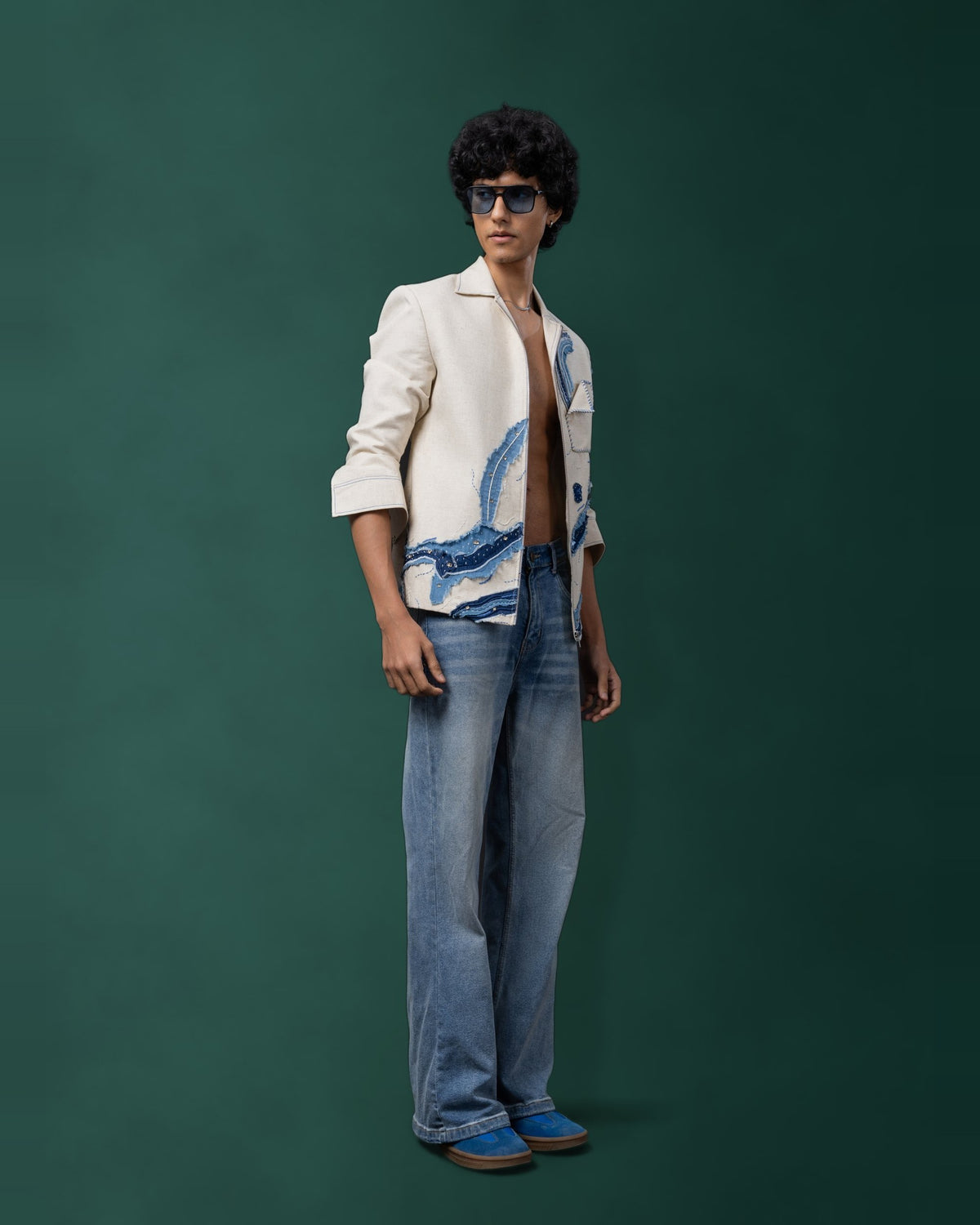 Anchor Point bomber jacket by Paarsh Atelier, Aarohan collection - view 5
