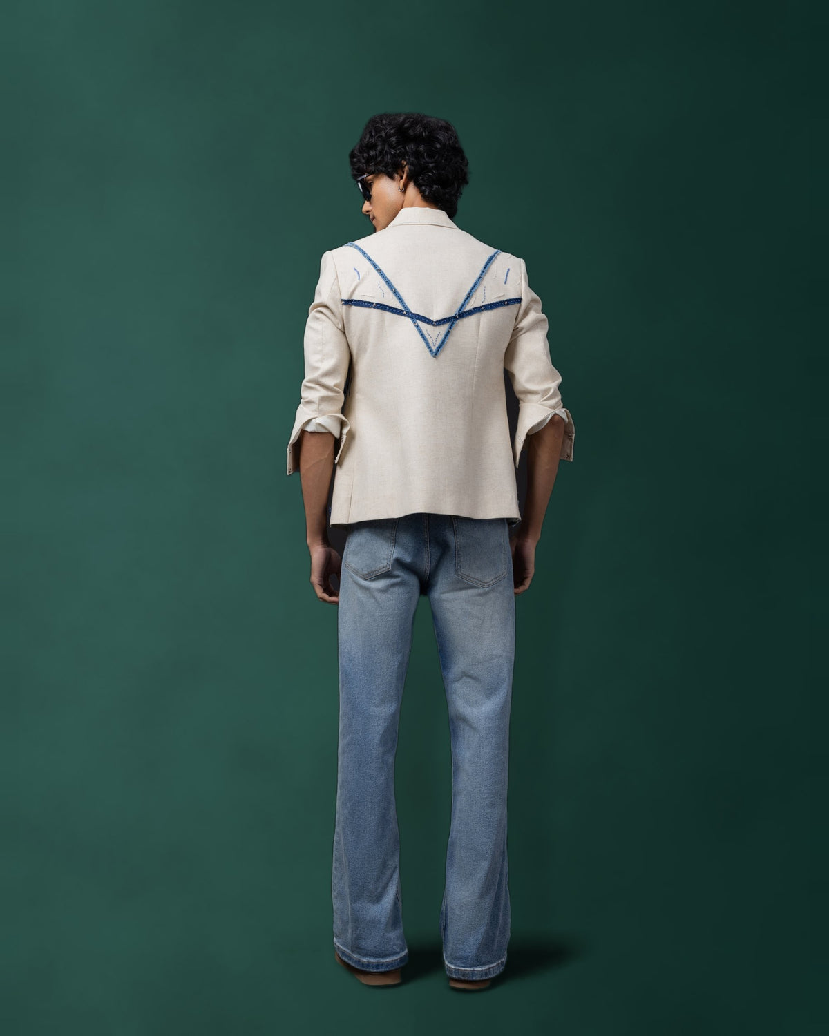 Anchor Point bomber jacket by Paarsh Atelier, Aarohan collection - view 6