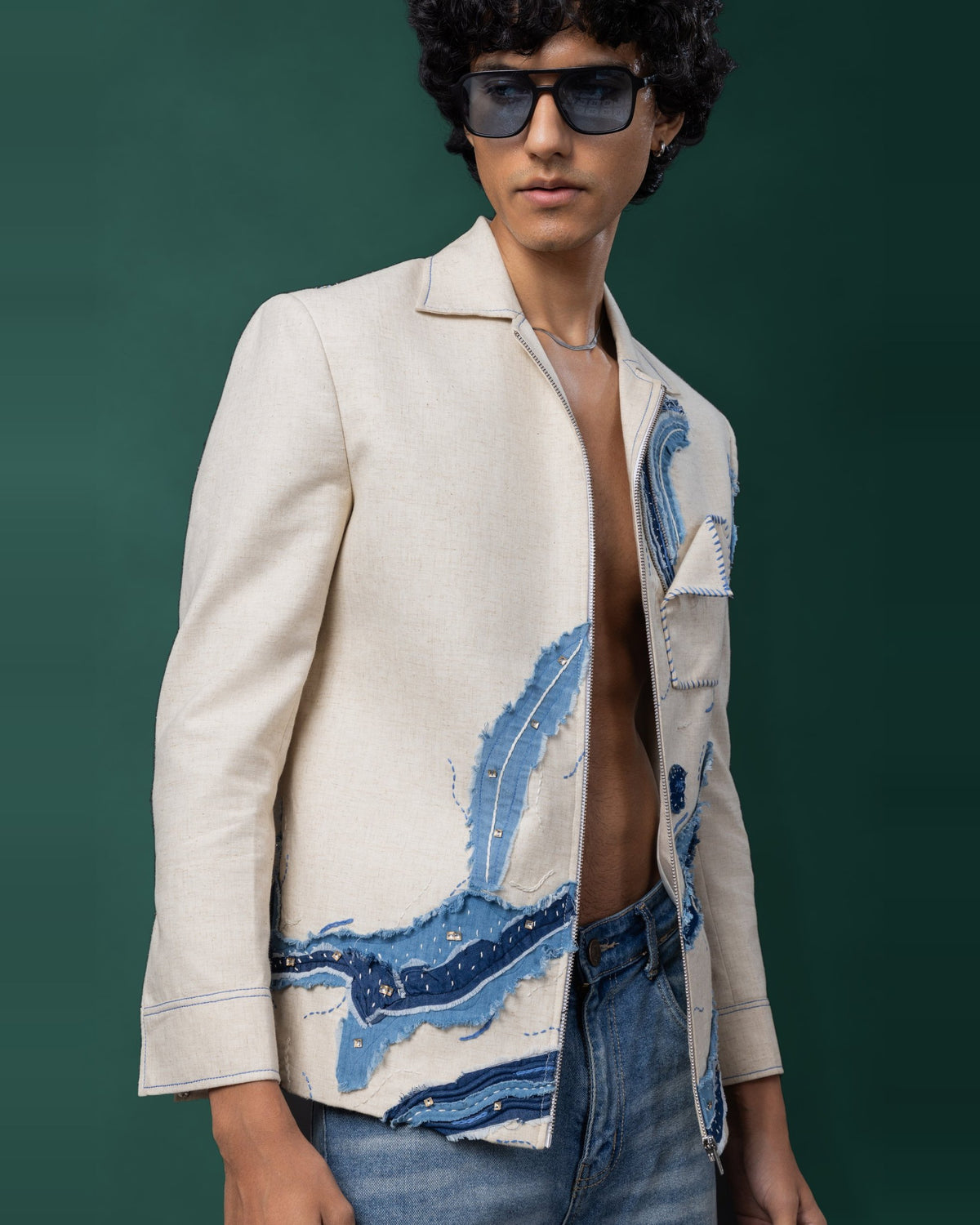 Anchor Point bomber jacket by Paarsh Atelier, Aarohan collection - view 8