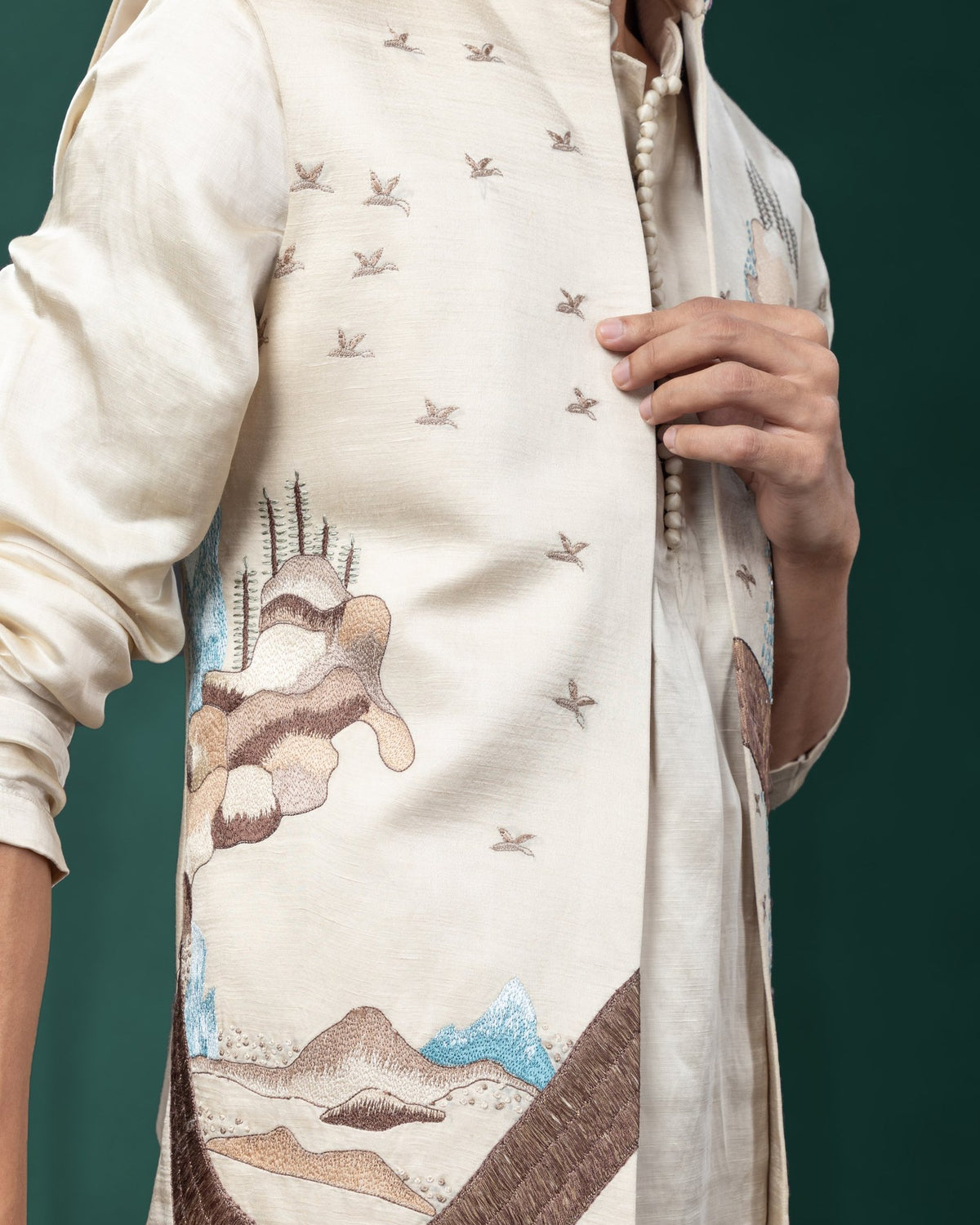 Arno nehru kurta set by Paarsh Atelier, Aarohan collection - view 6