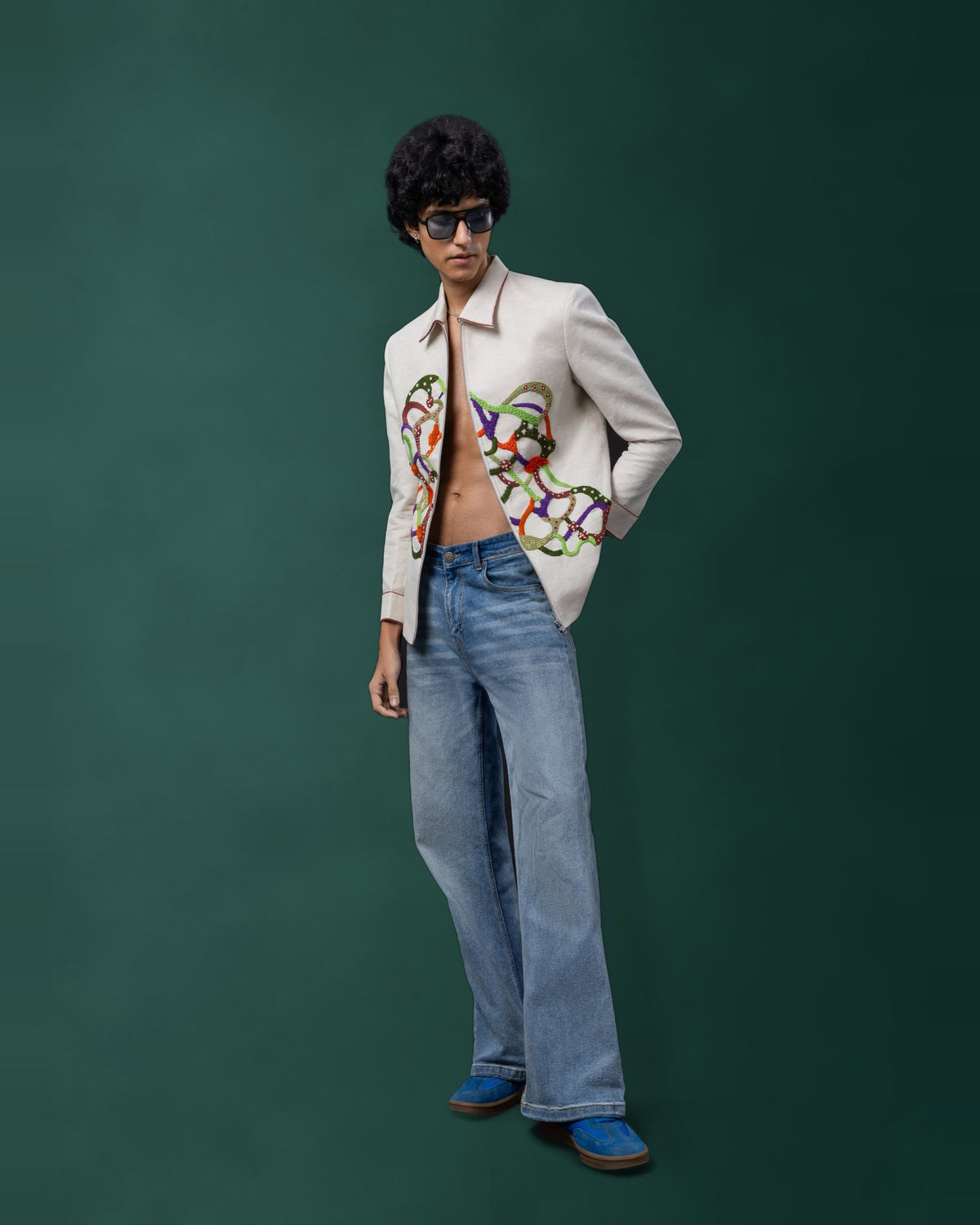 Cluster bomber jacket by Paarsh Atelier, Aarohan collection - view 2